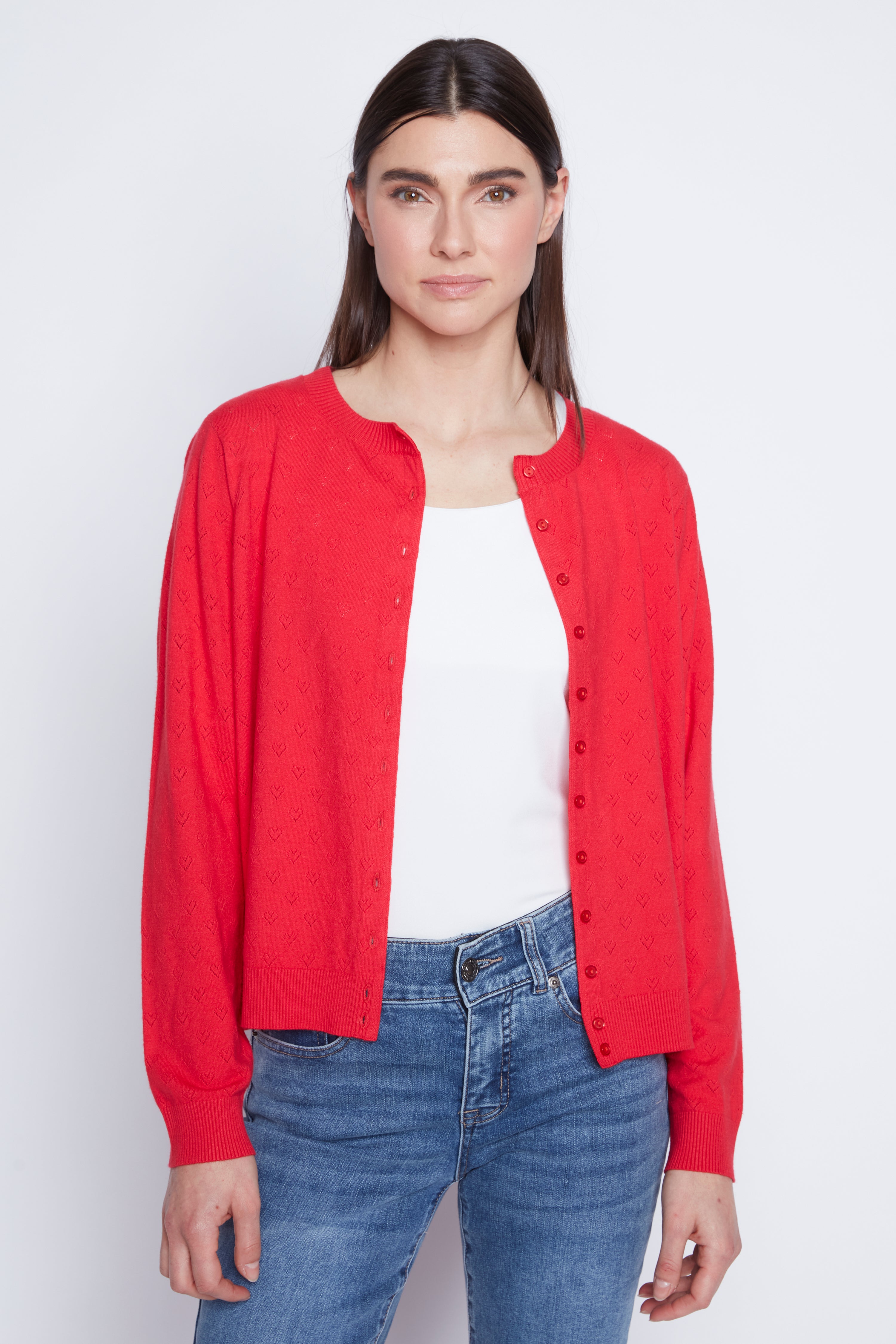 Hearts design cardigan