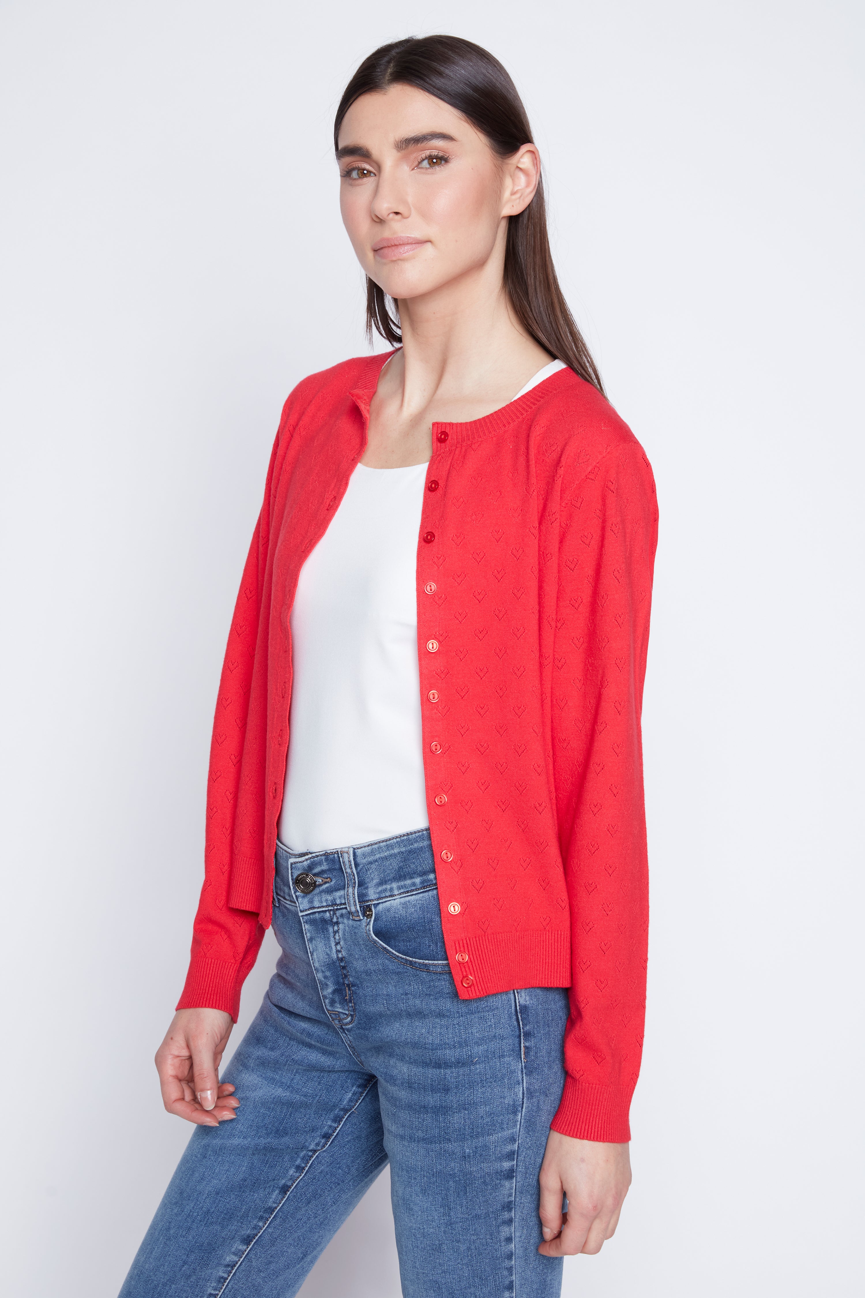 Hearts design cardigan