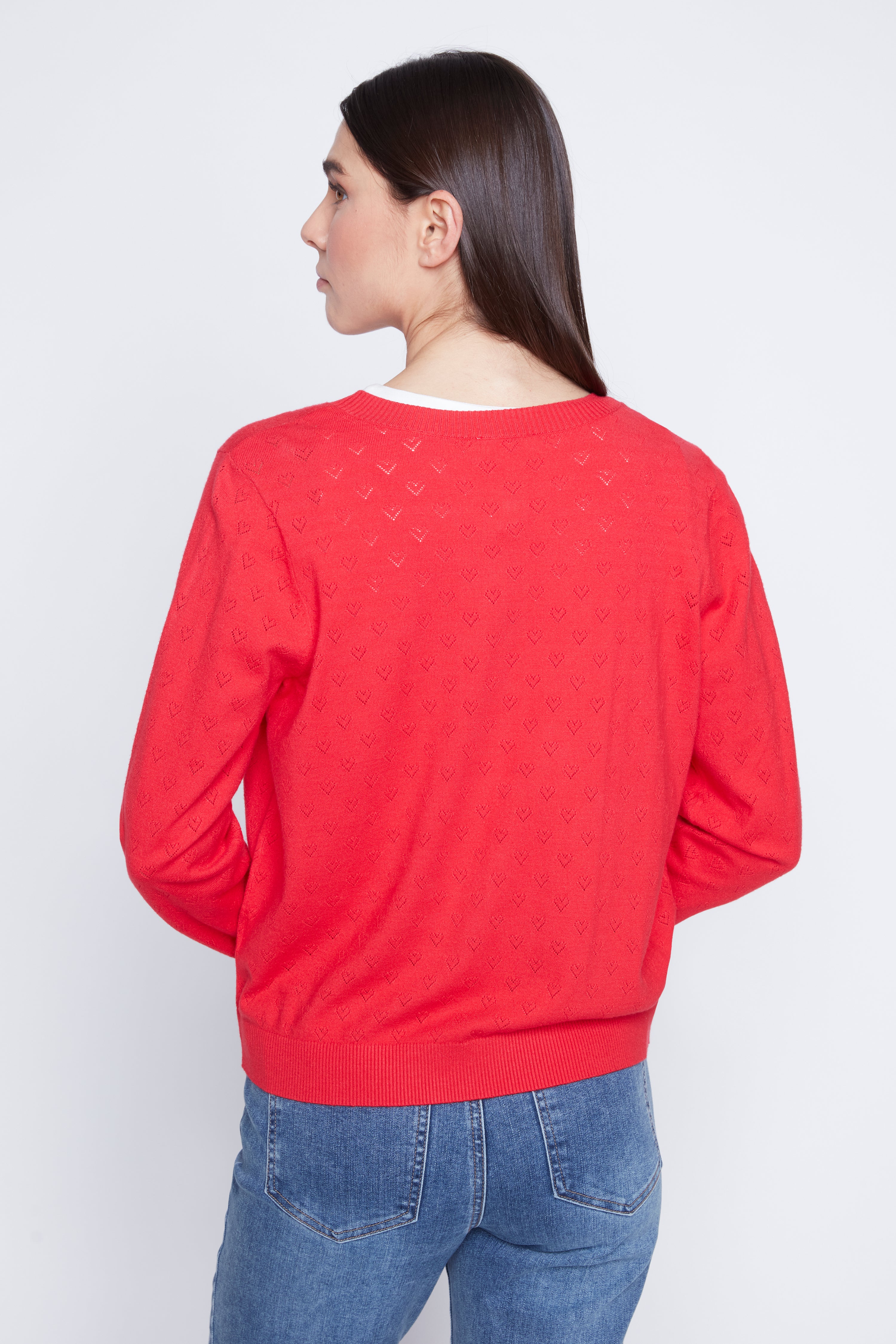 Hearts design cardigan