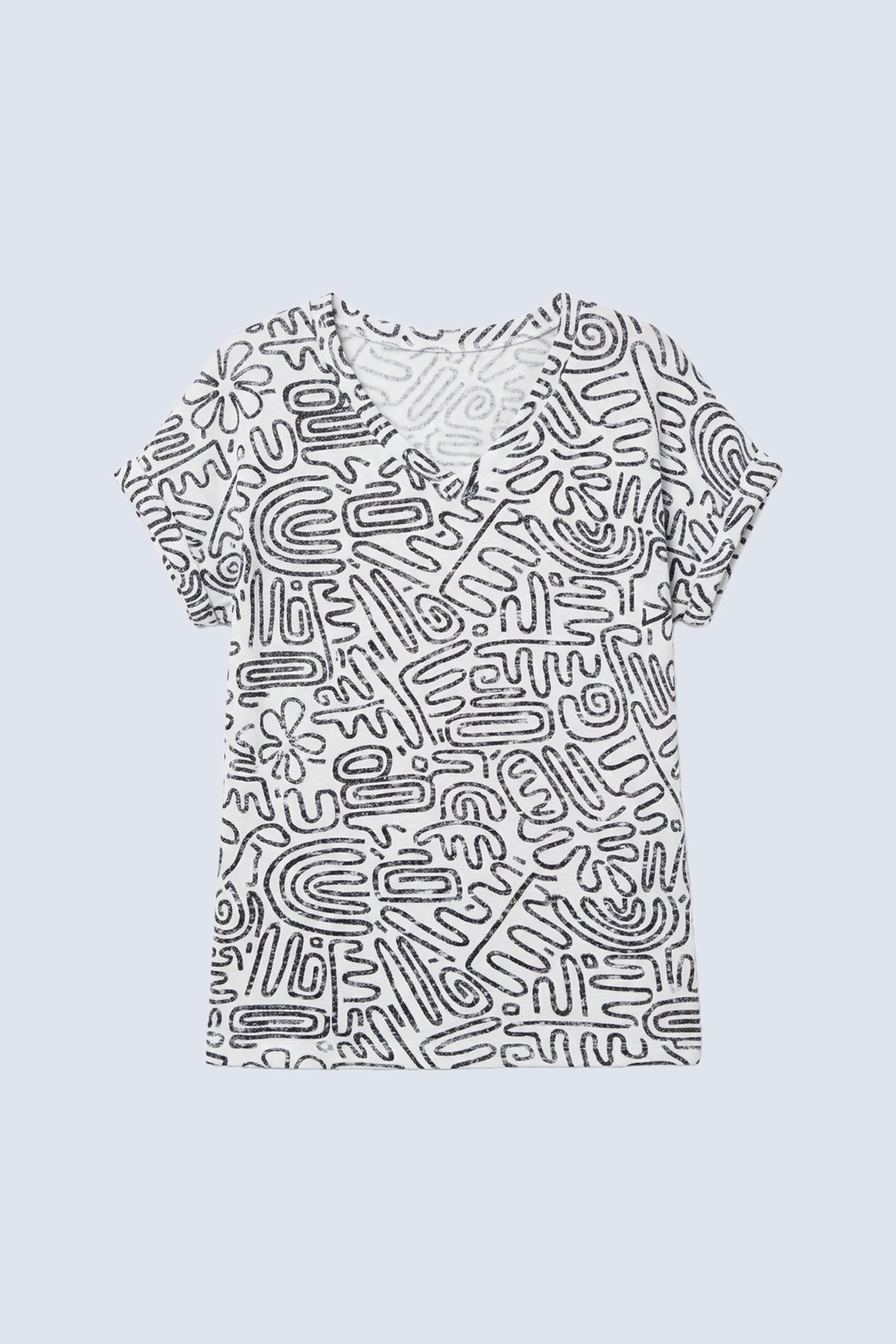 Monochrome two way convertible v-neck top