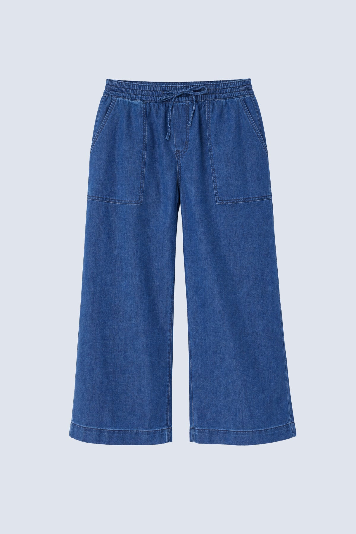 Lyocell wide leg capri