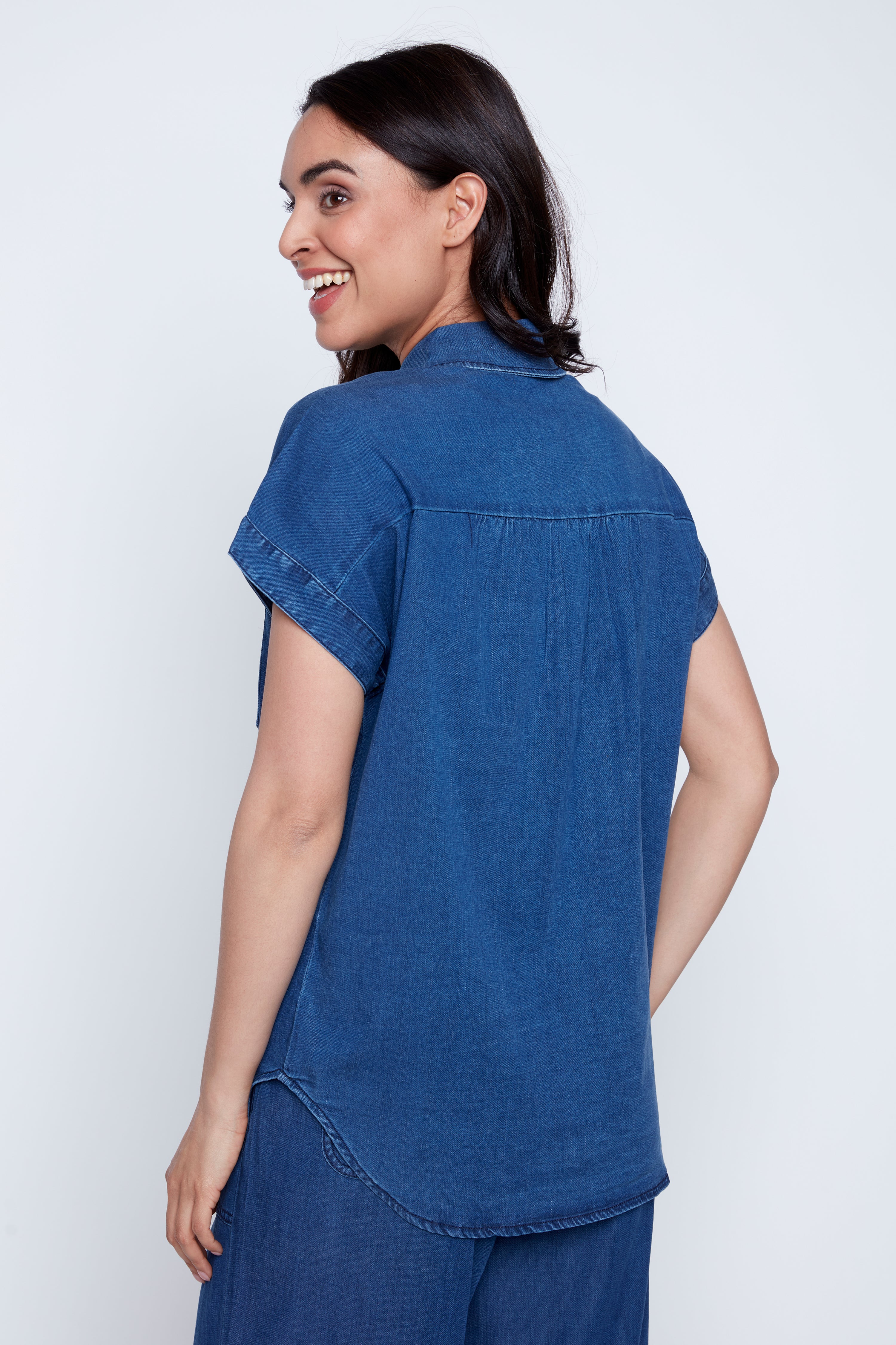 Lyocell button front shirt