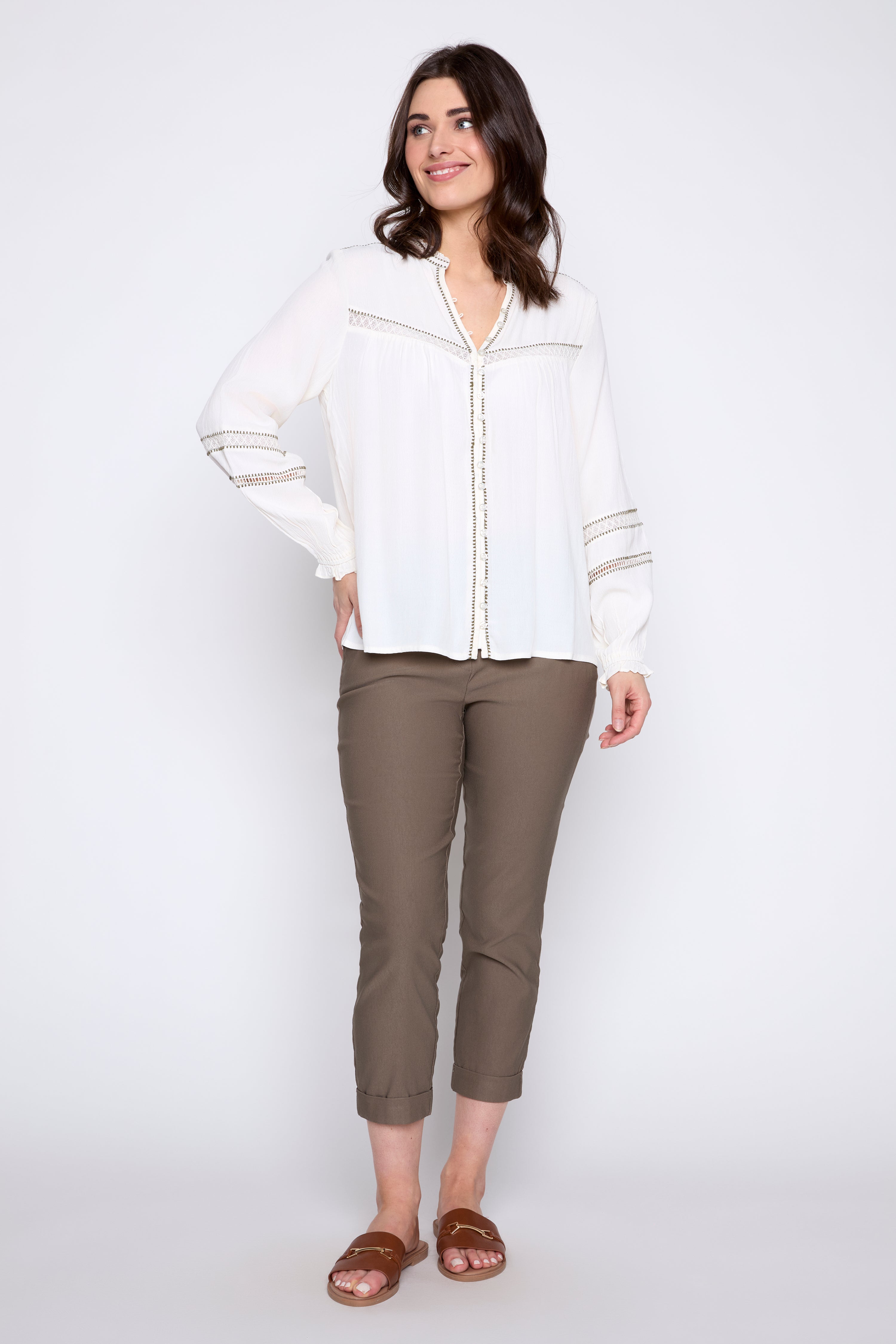 Crepe flowy blouse