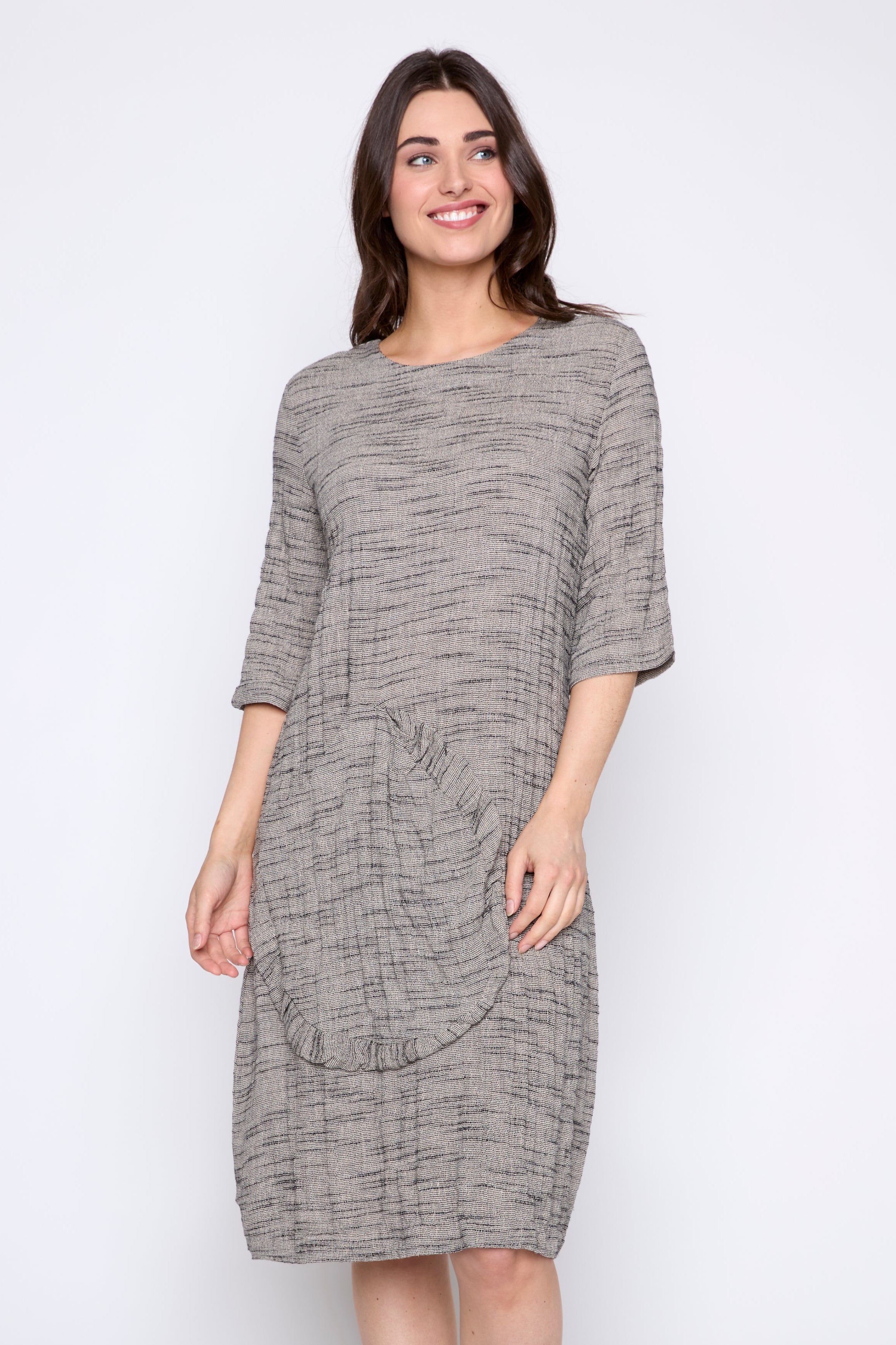 La robe en lin mélangé texturé
