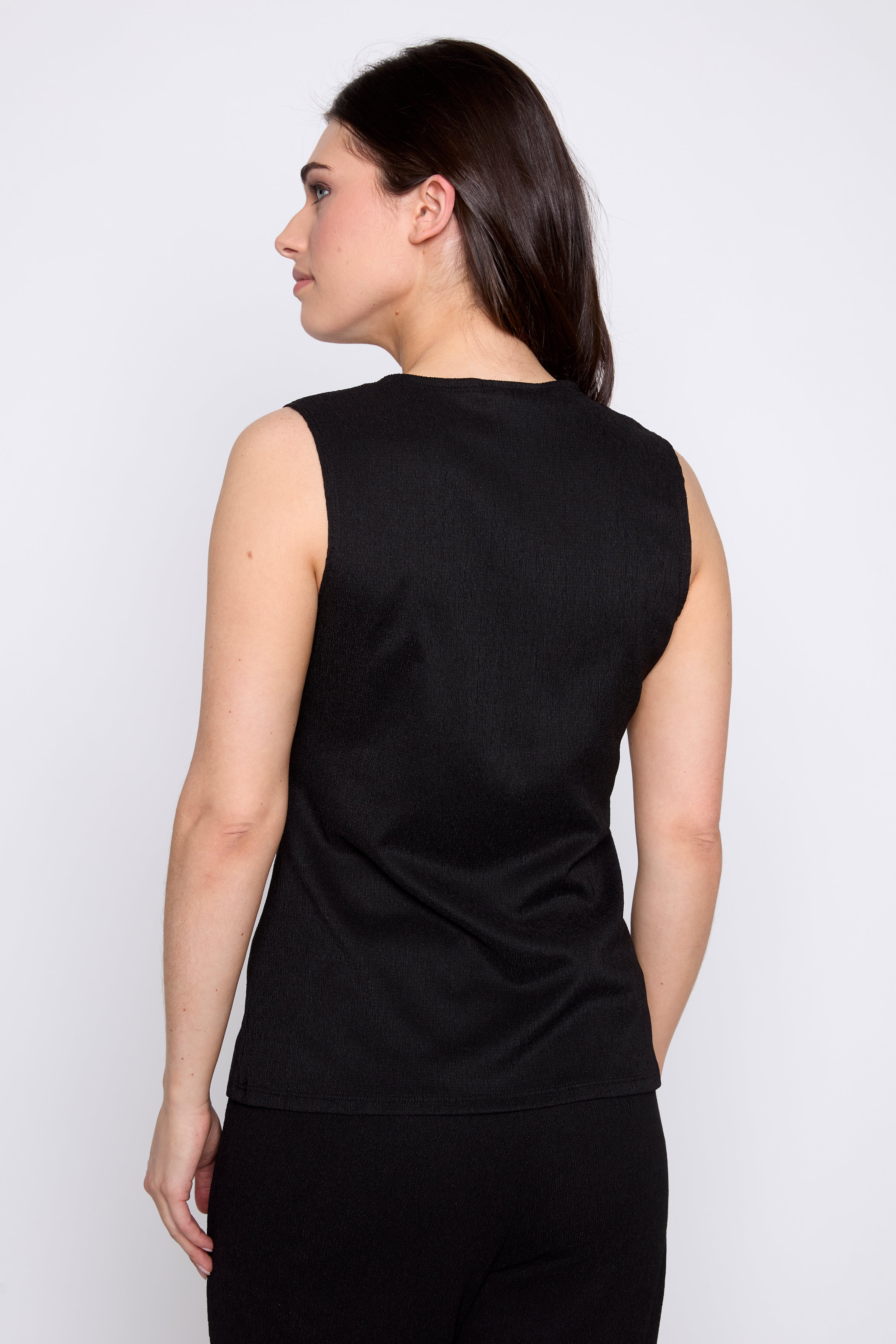 Le débardeur jacquard à col carré