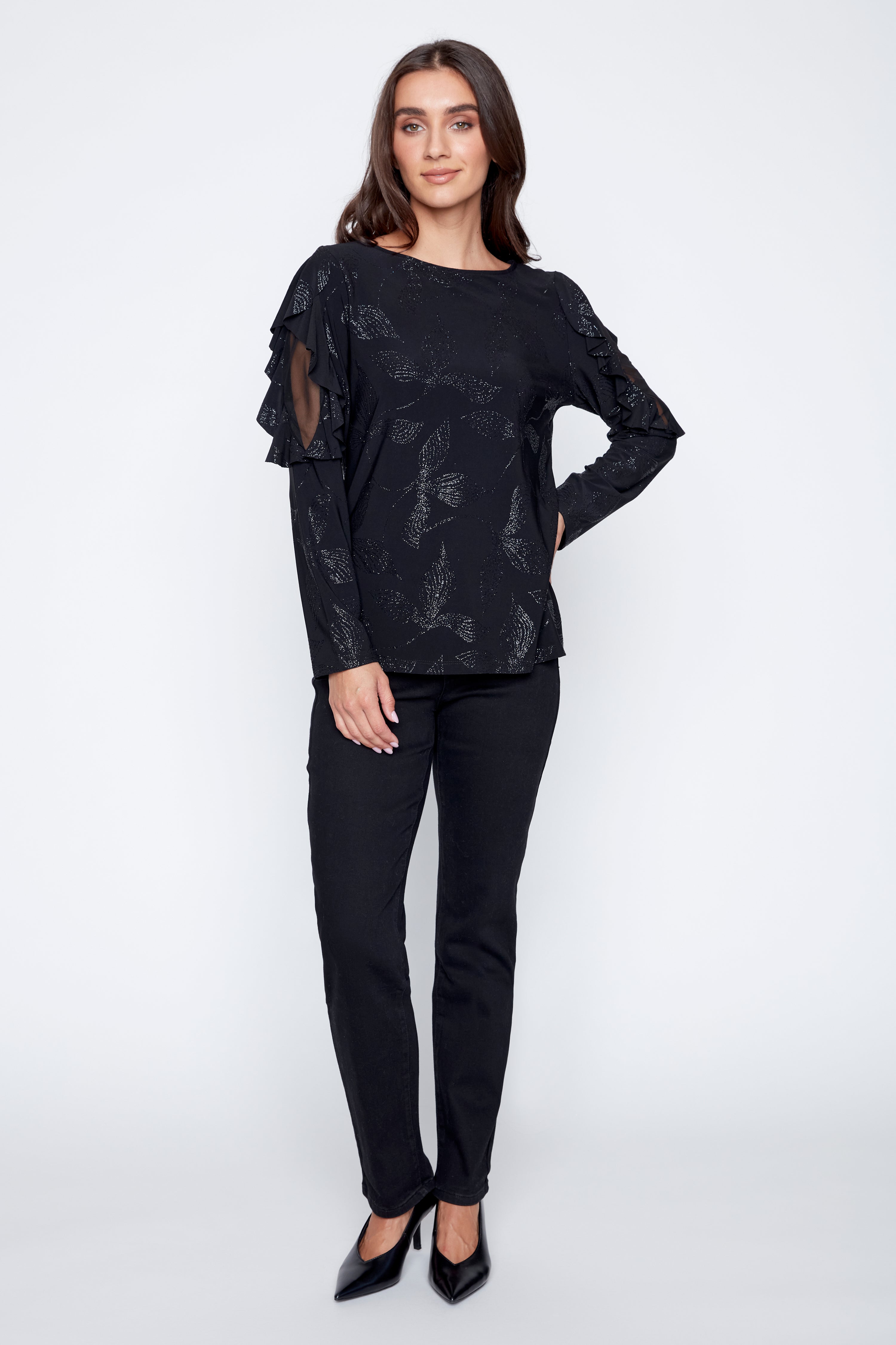 Le haut à manches volantées