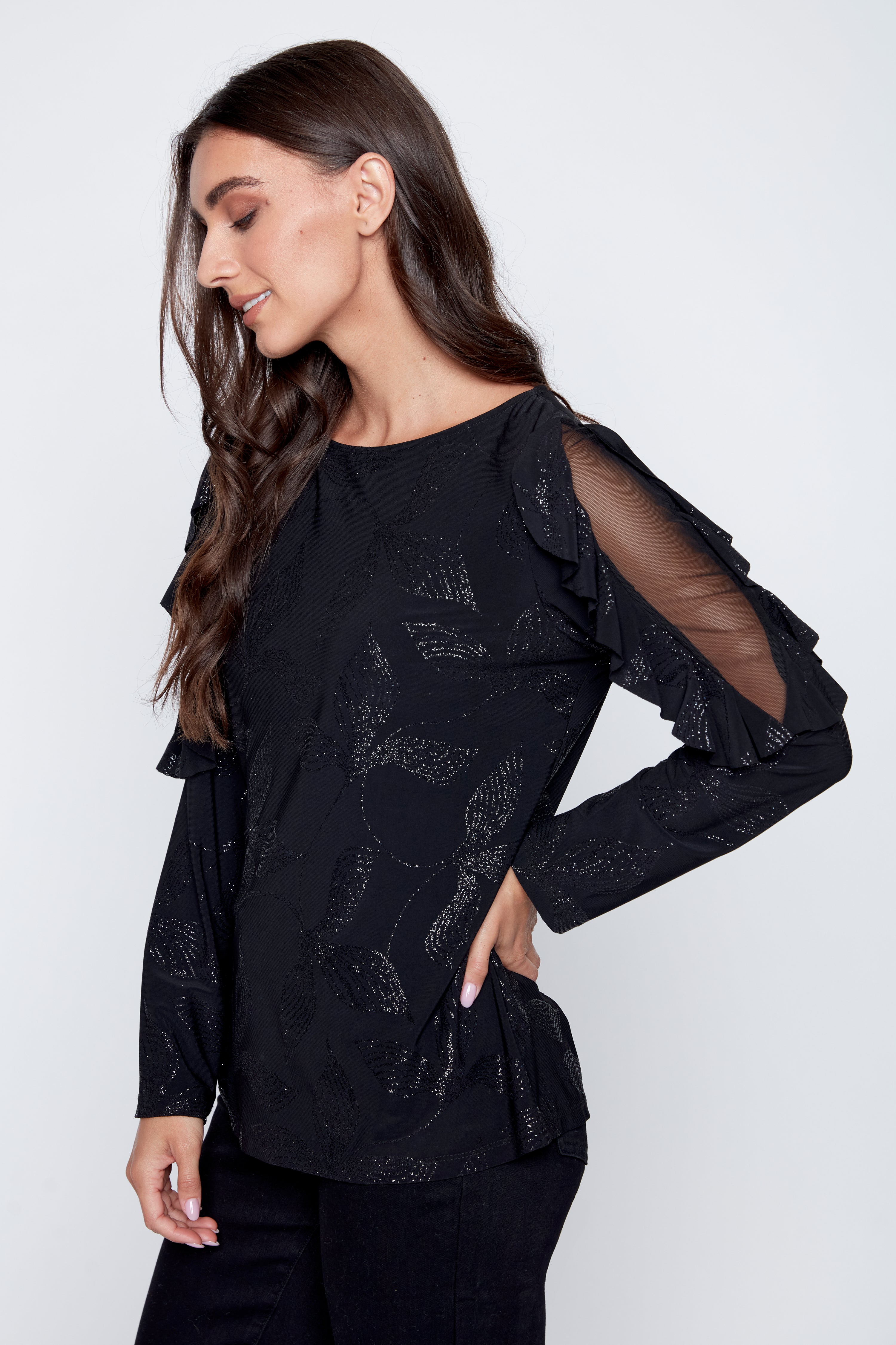 Le haut à manches volantées