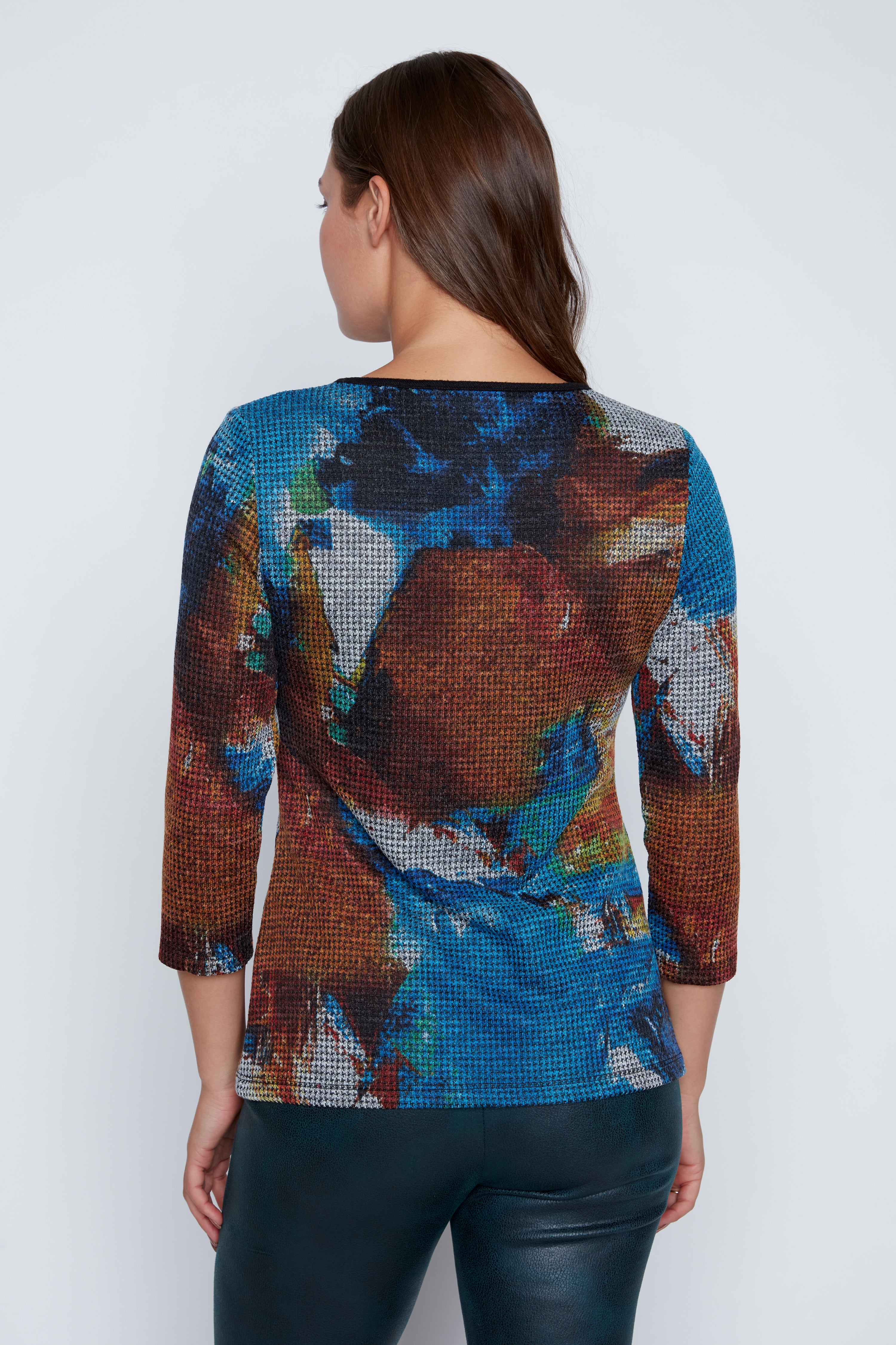 Printed top with buckle detail