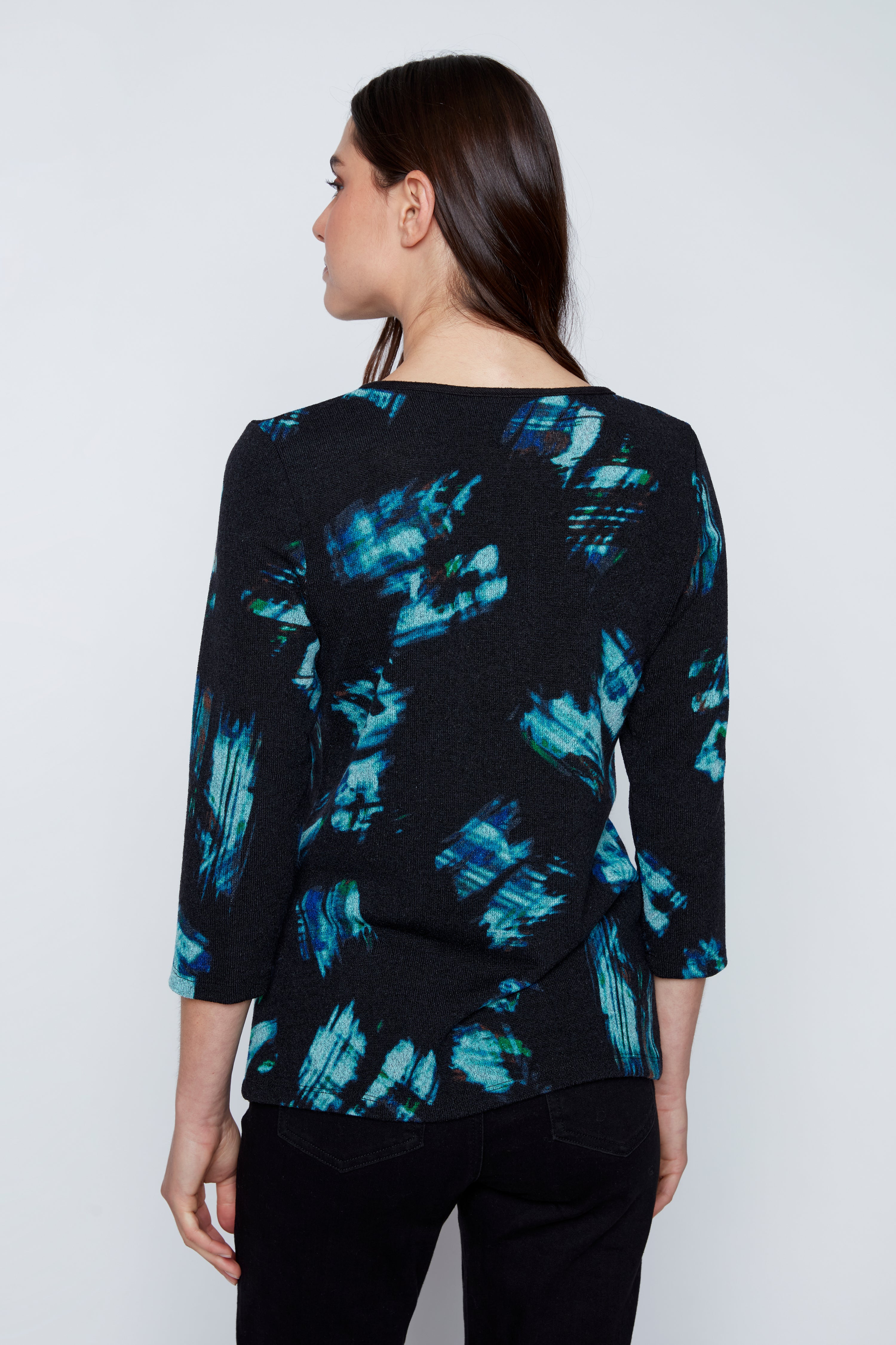 Printed top with buckle detail