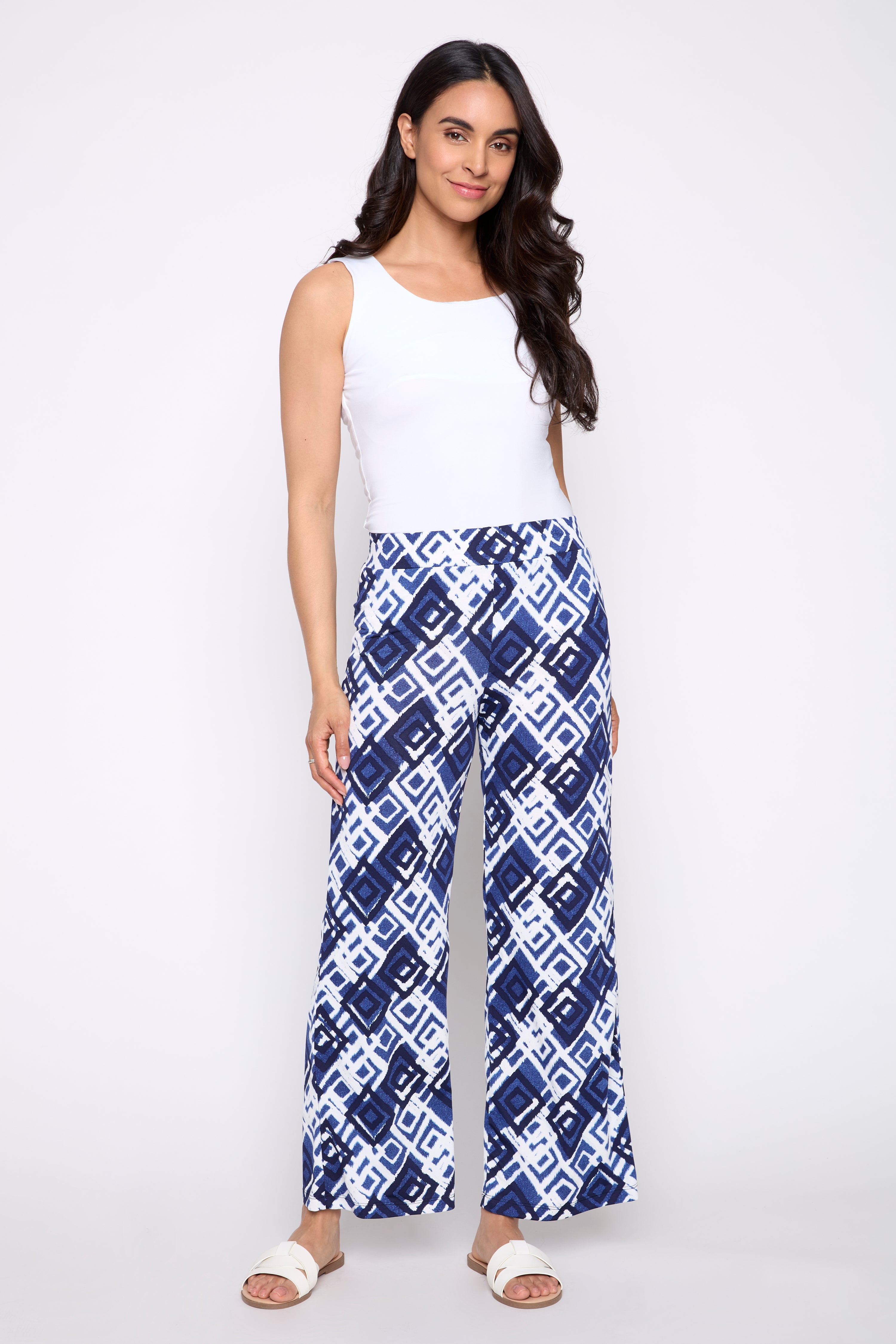Le pantalon imprimé à jambes larges