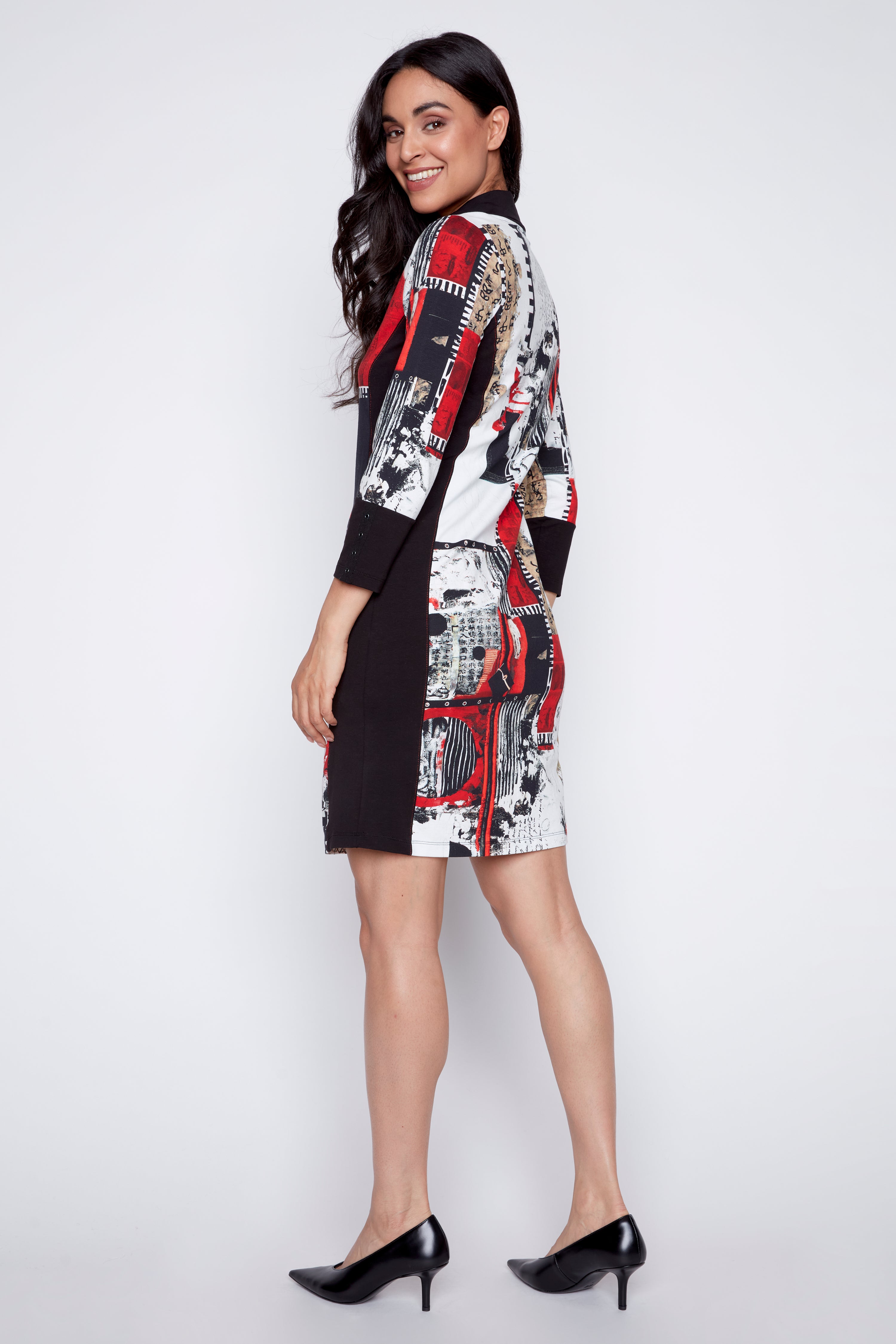 Abstract print dress