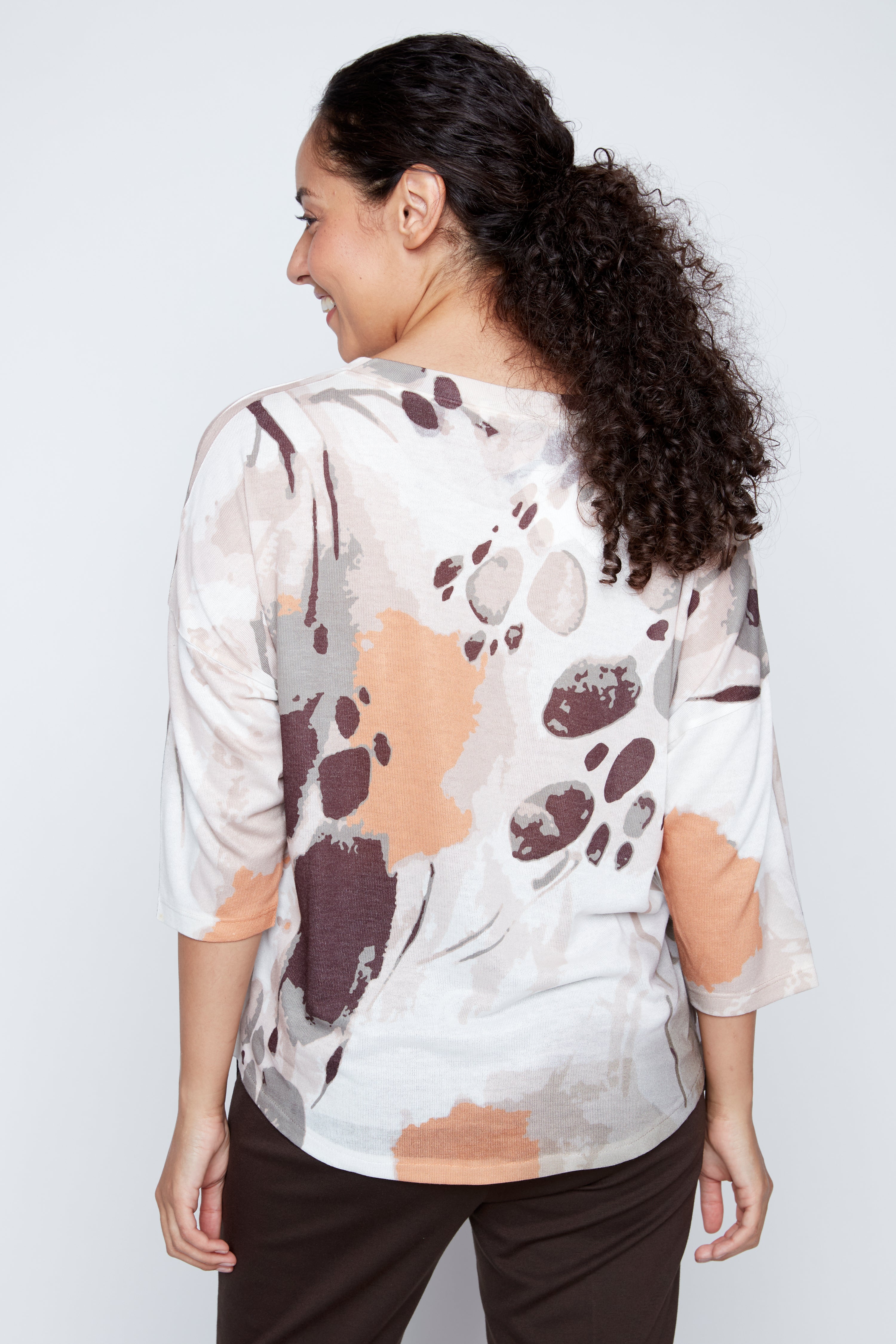Abstract print top