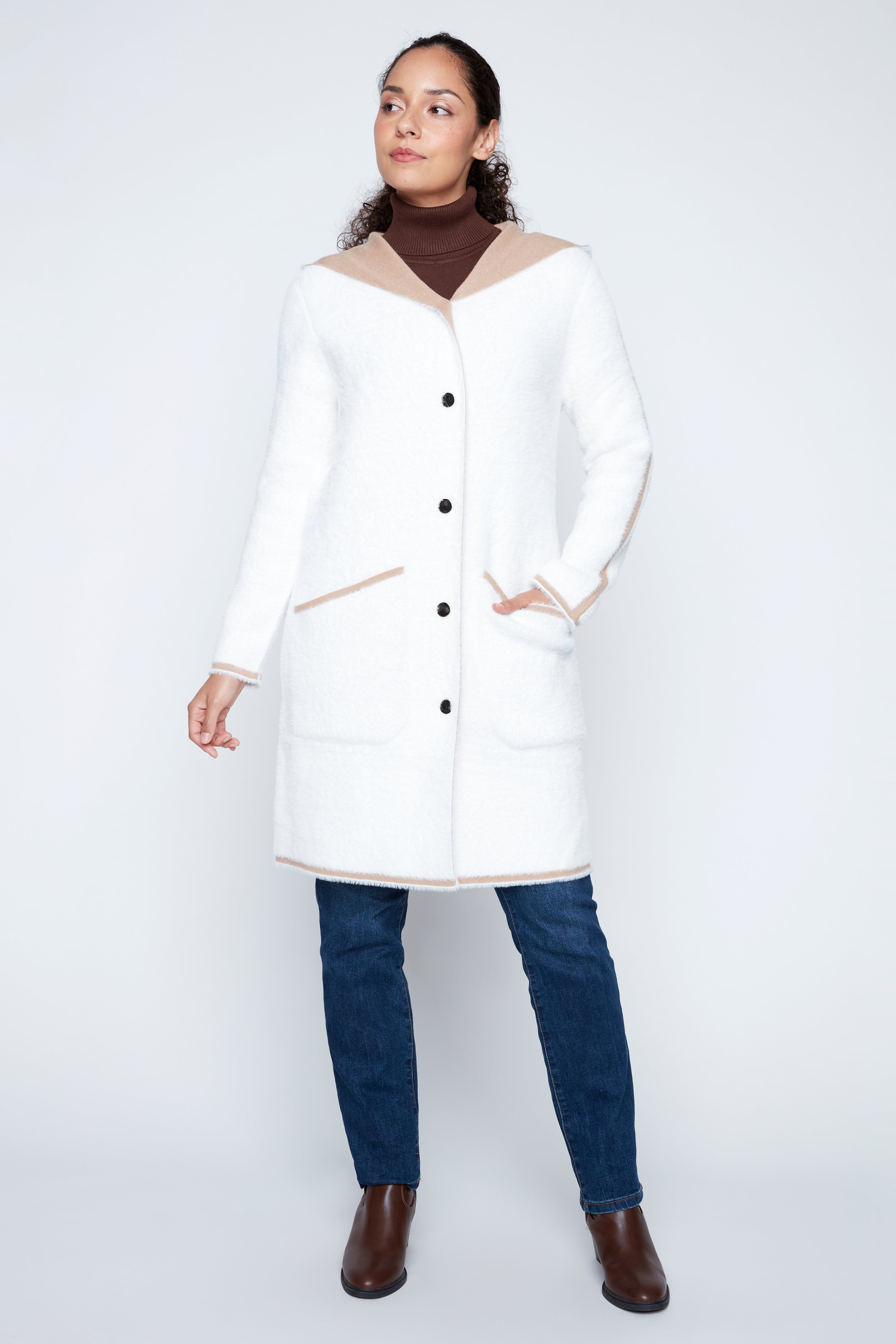 Le manteau-cardigan réversible