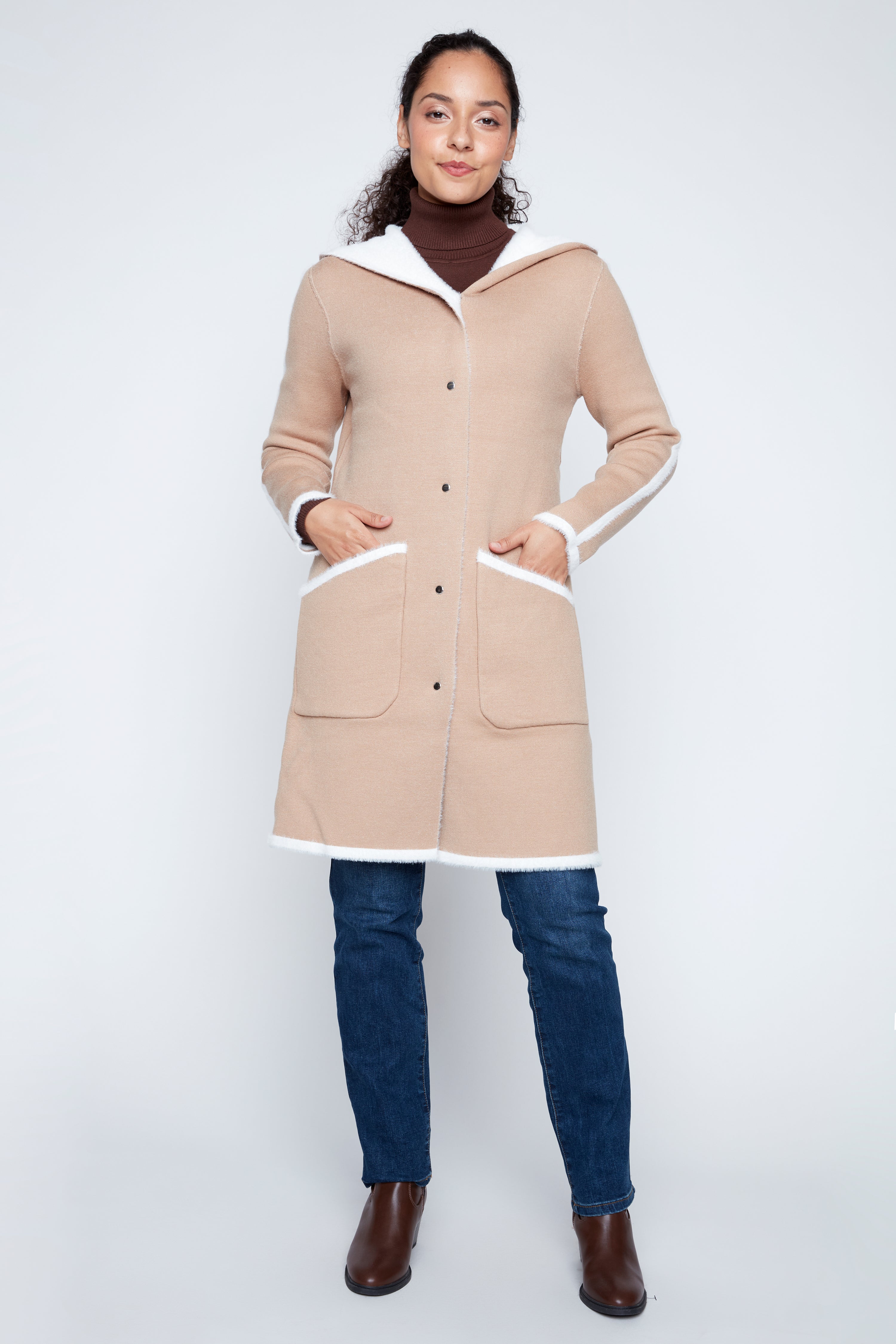 Le manteau-cardigan réversible