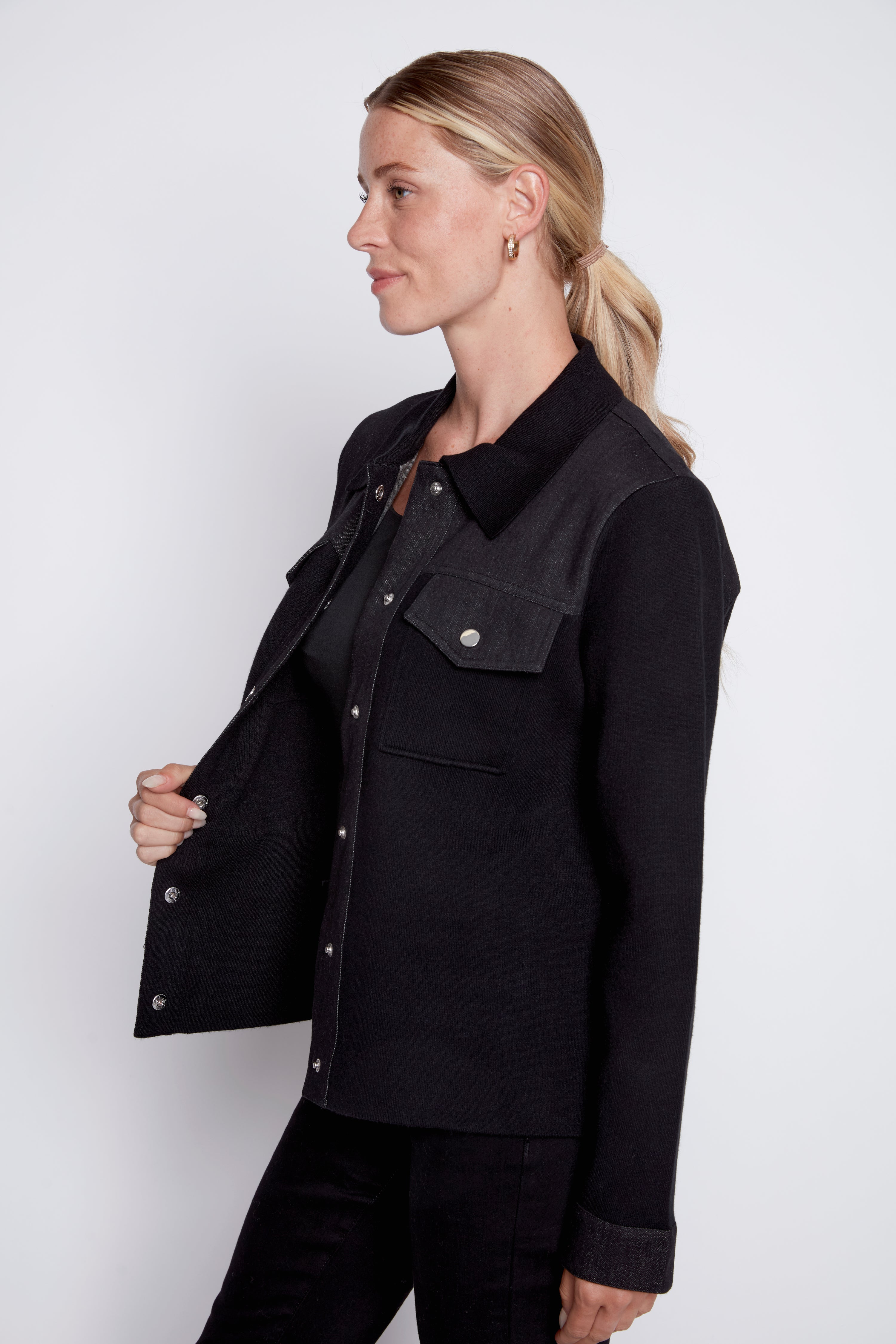 La veste en denim mixte