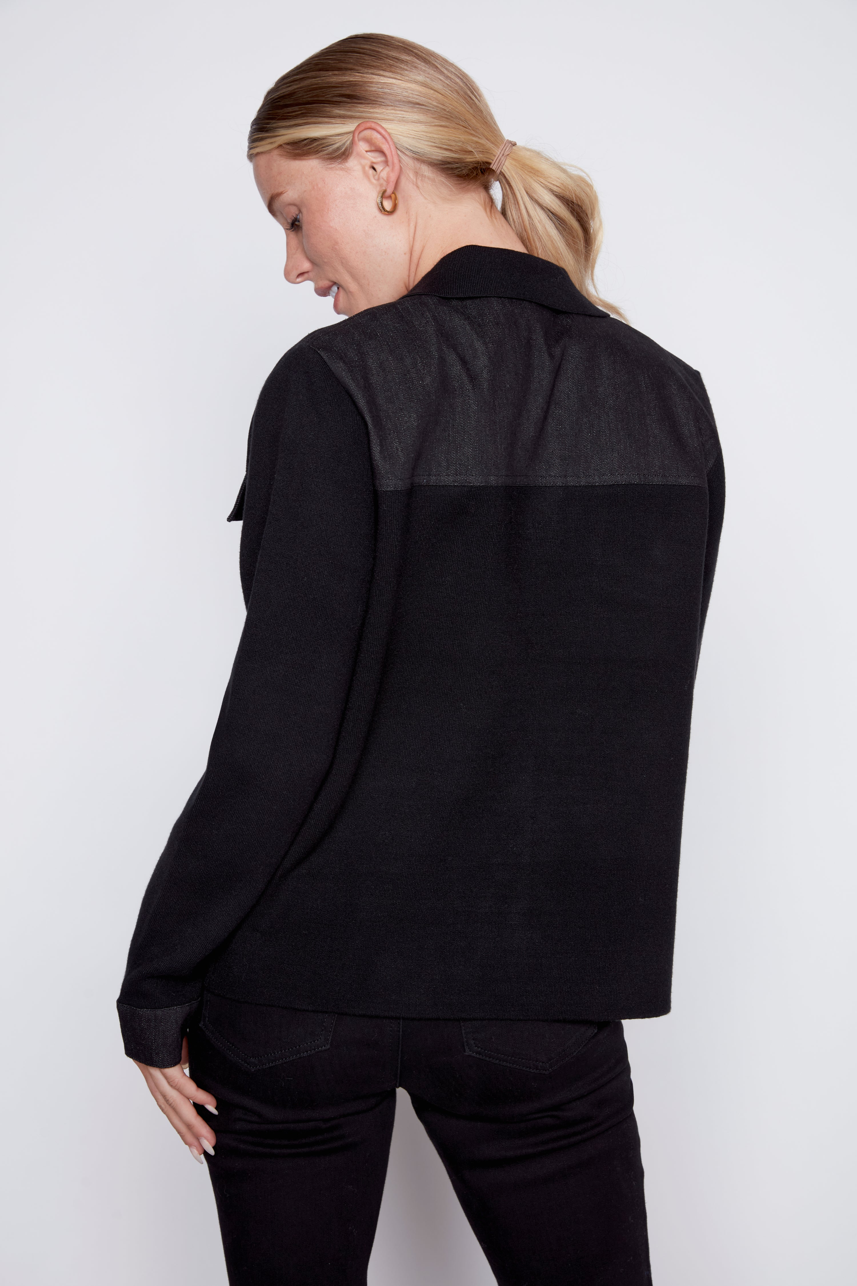 La veste en denim mixte