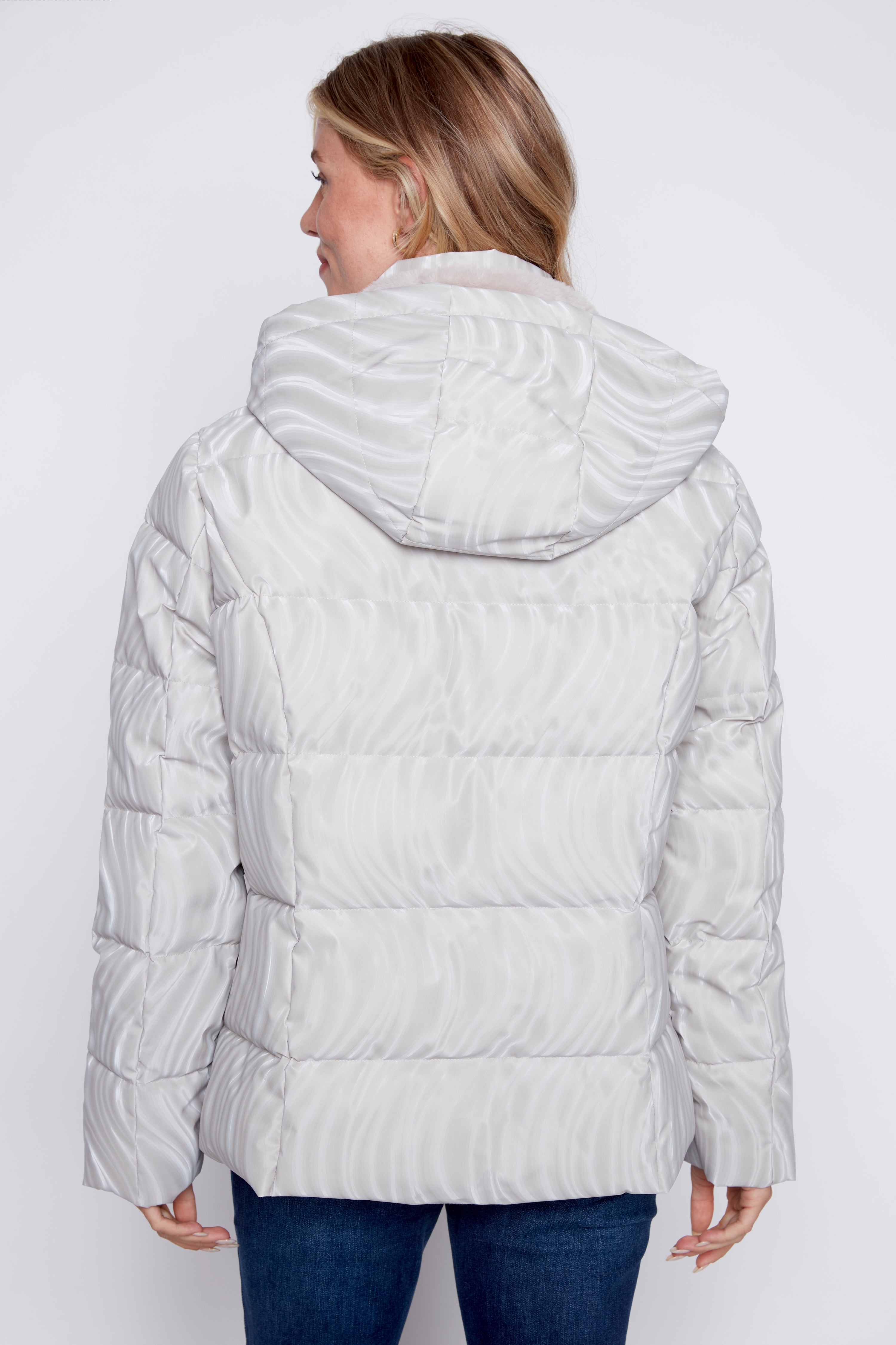 Abstract print polyfill jacket