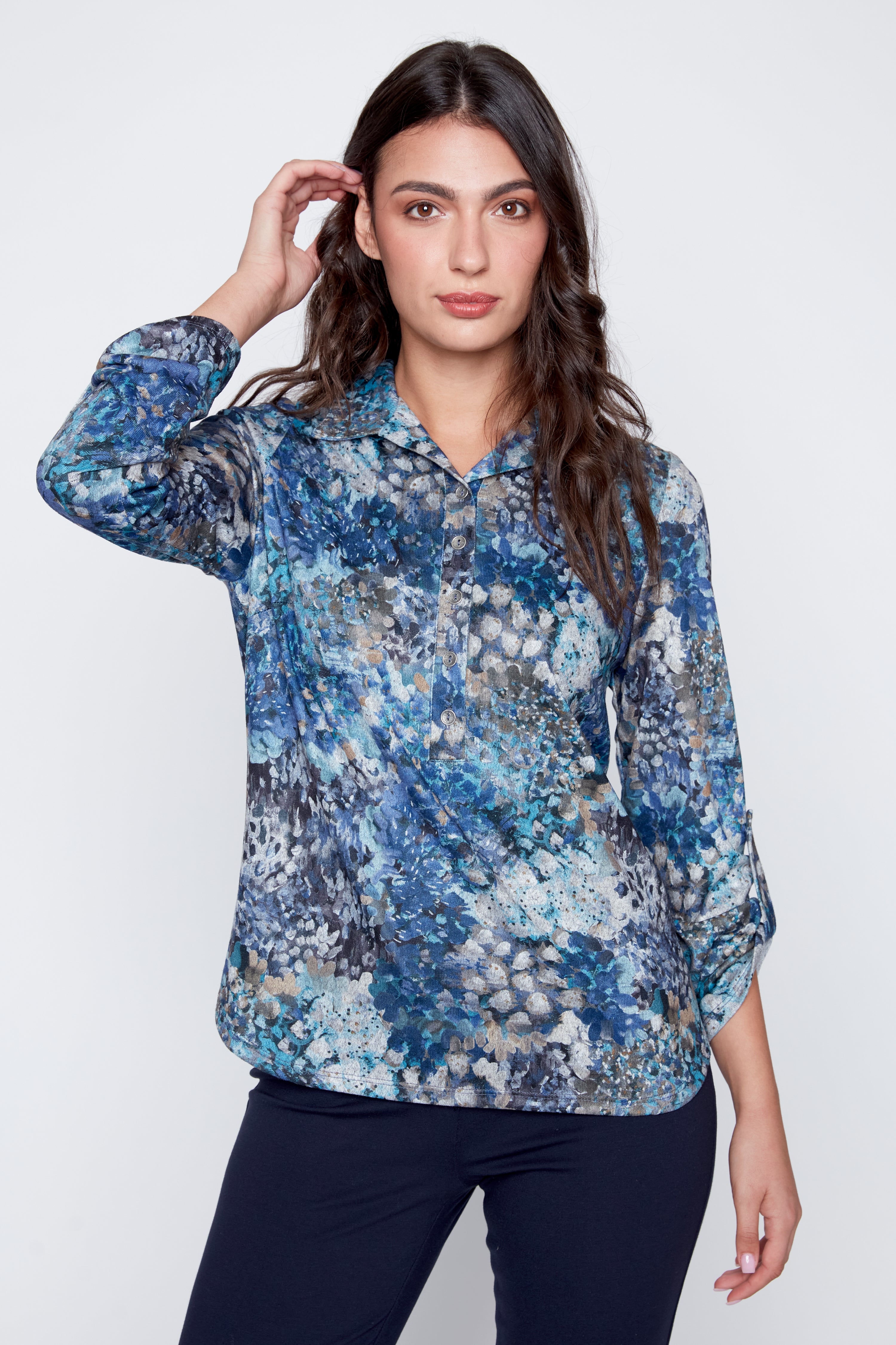 Abstract print blouse