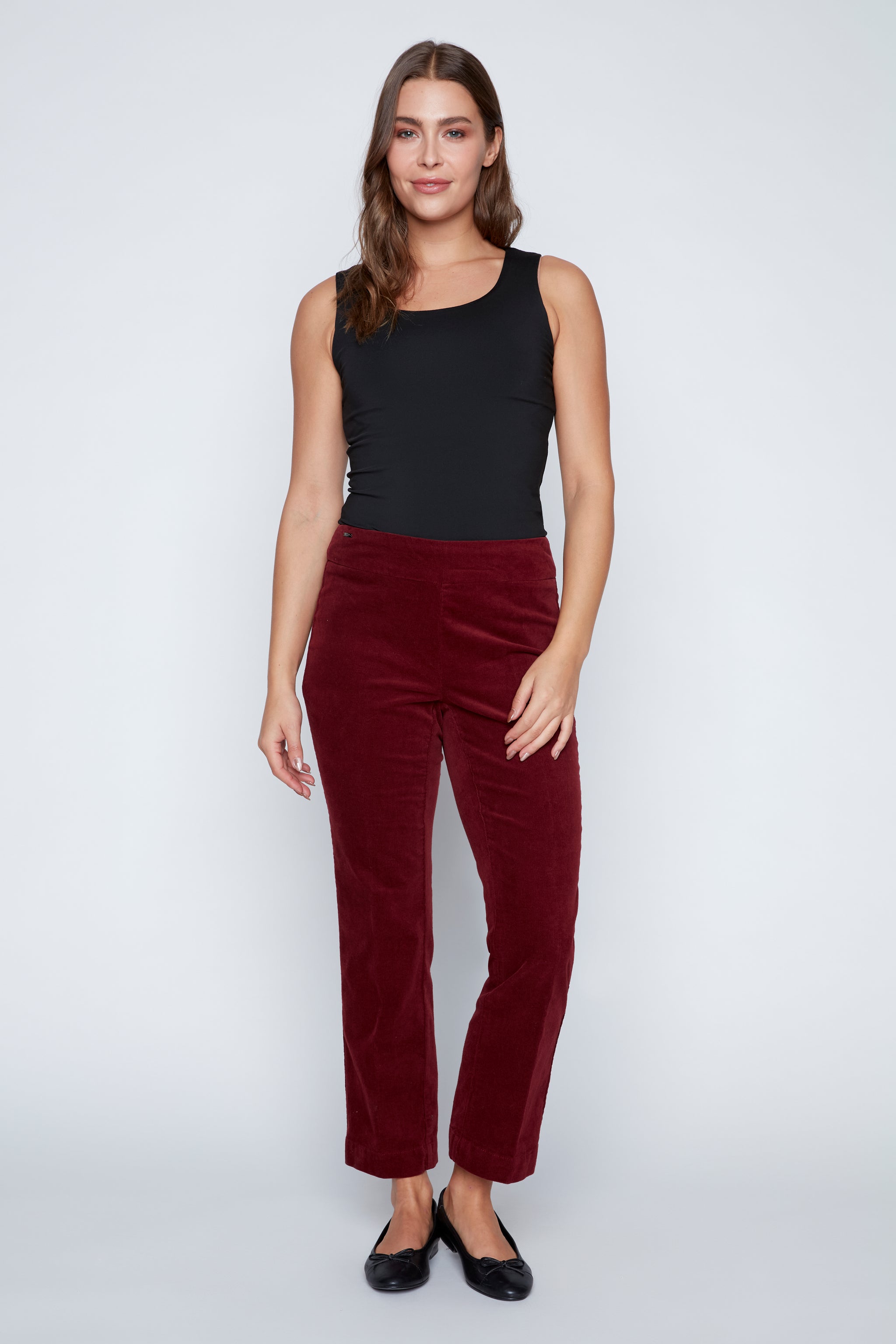 Pantalon Susan Graver Jambe Droite Velours Côtelé Ivoire Taille L - Occasion Parfait état
