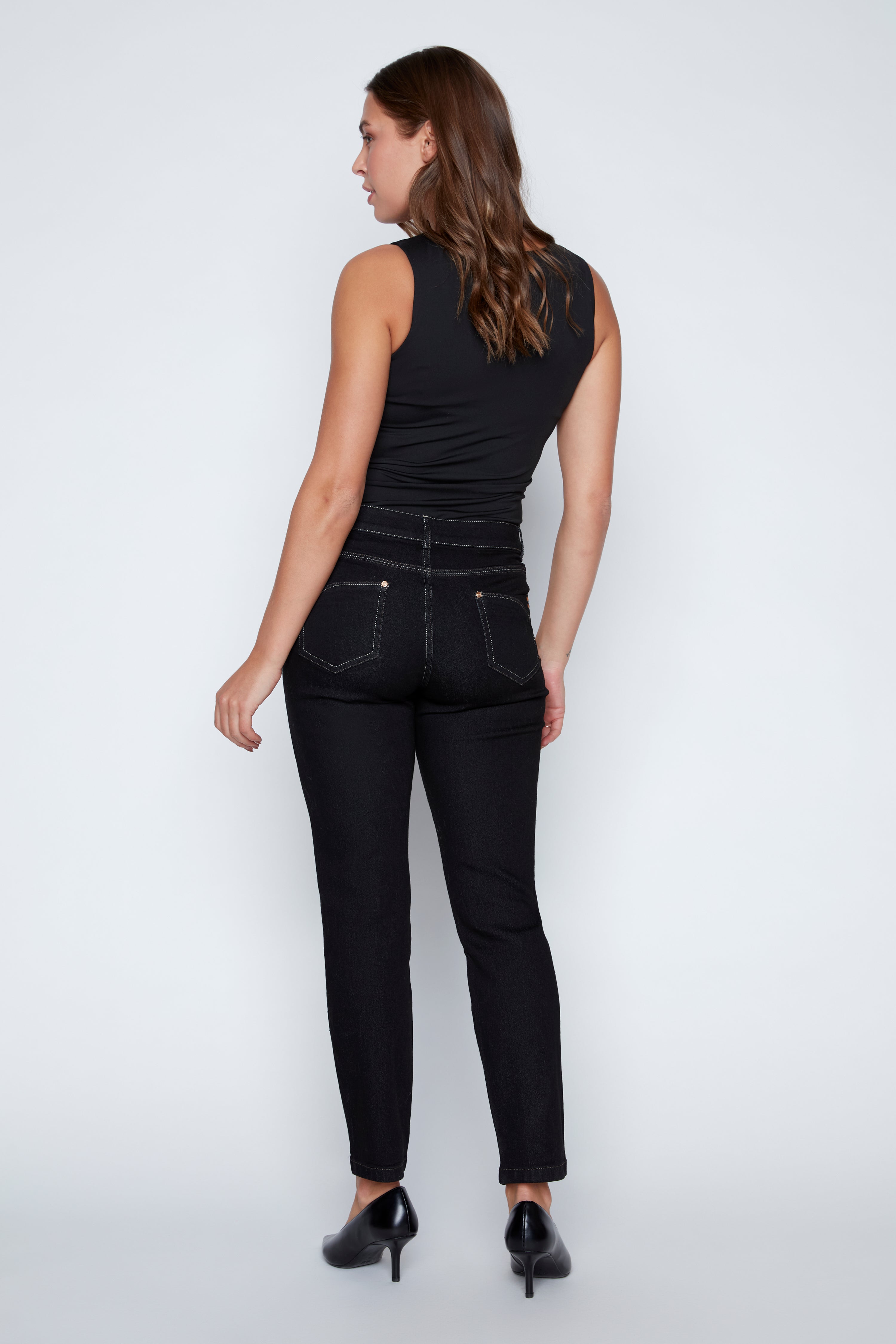 Five pocket straight leg jean