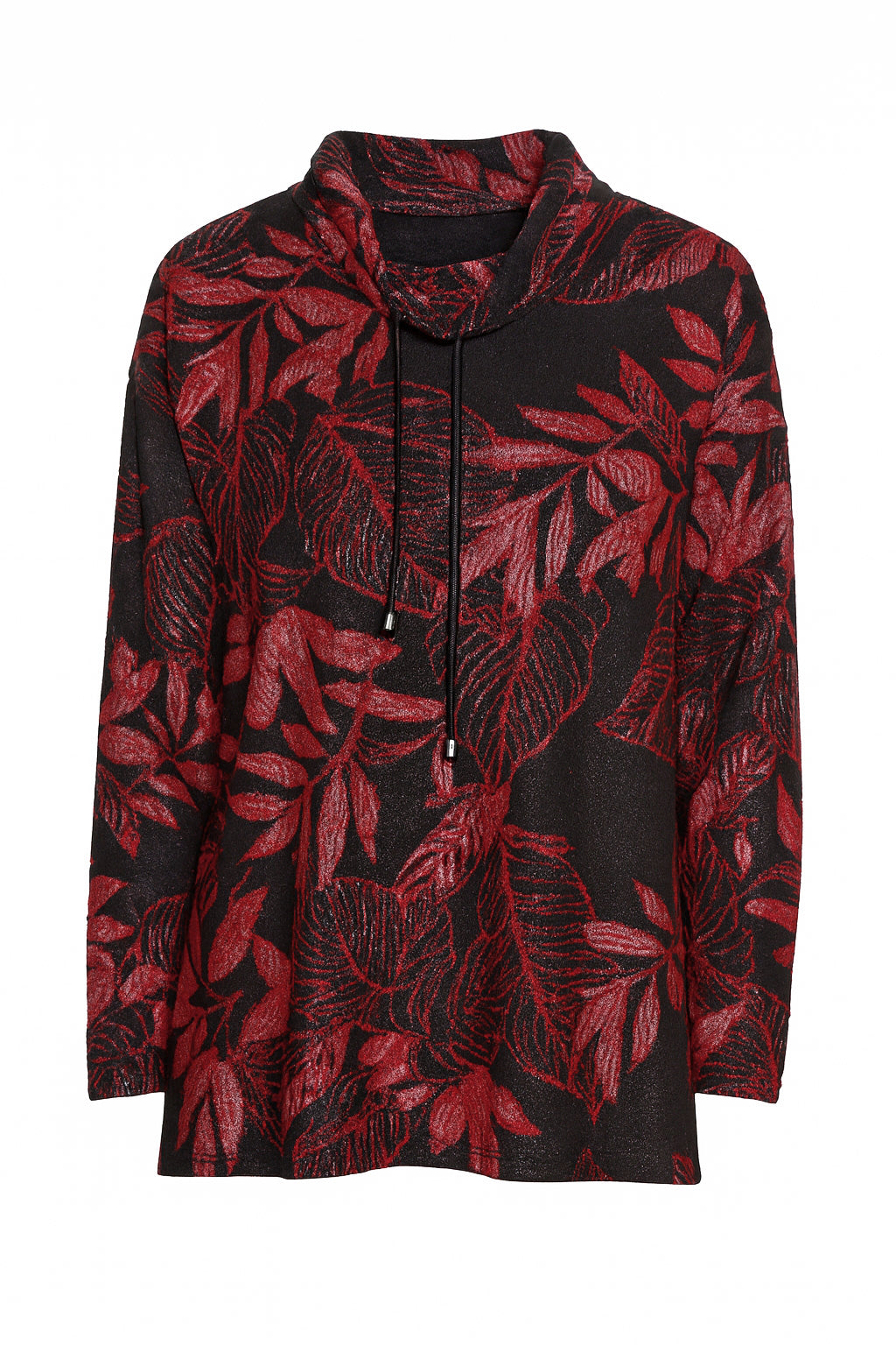 Le haut en maille jacquard fleuri