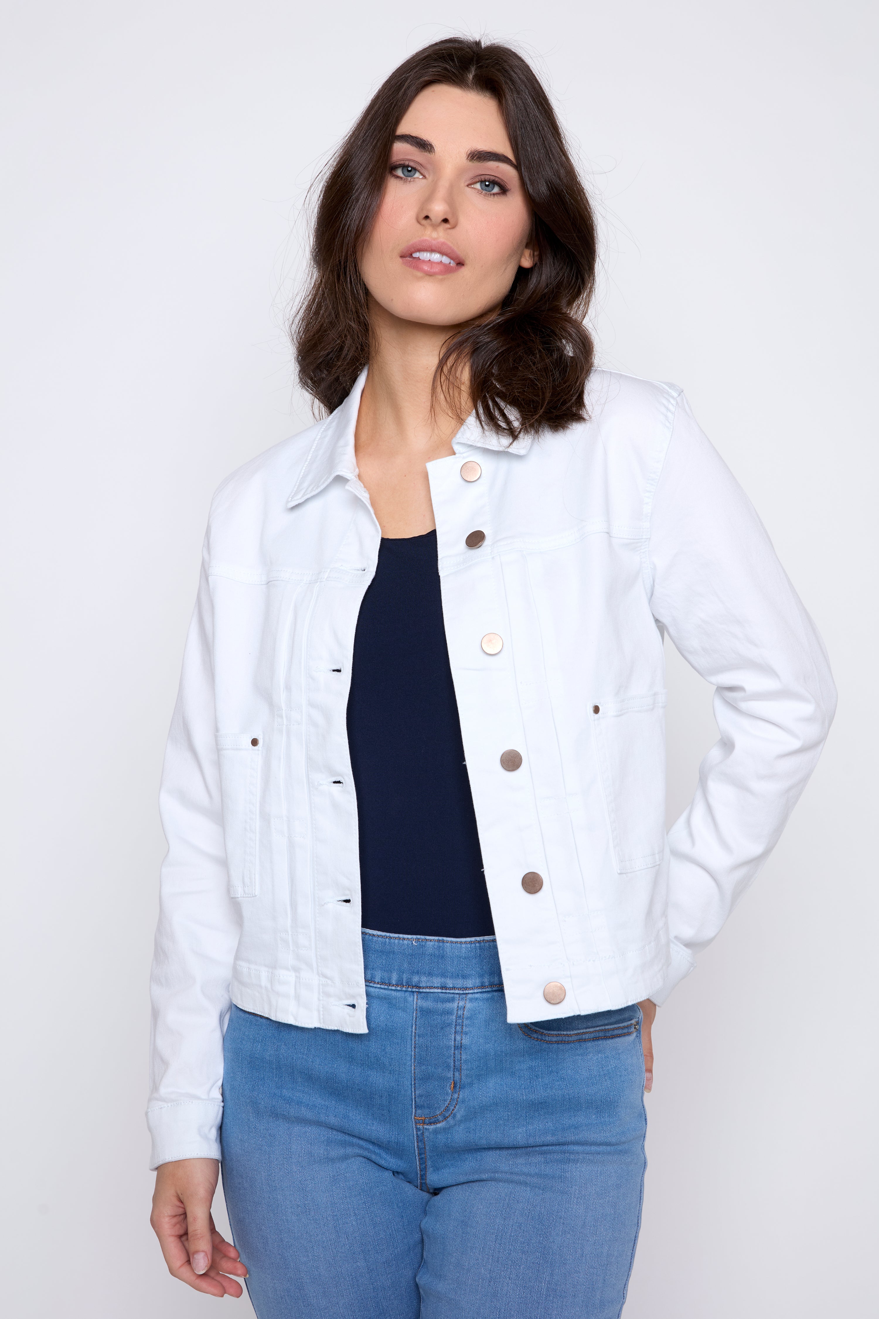 Colored denim jacket