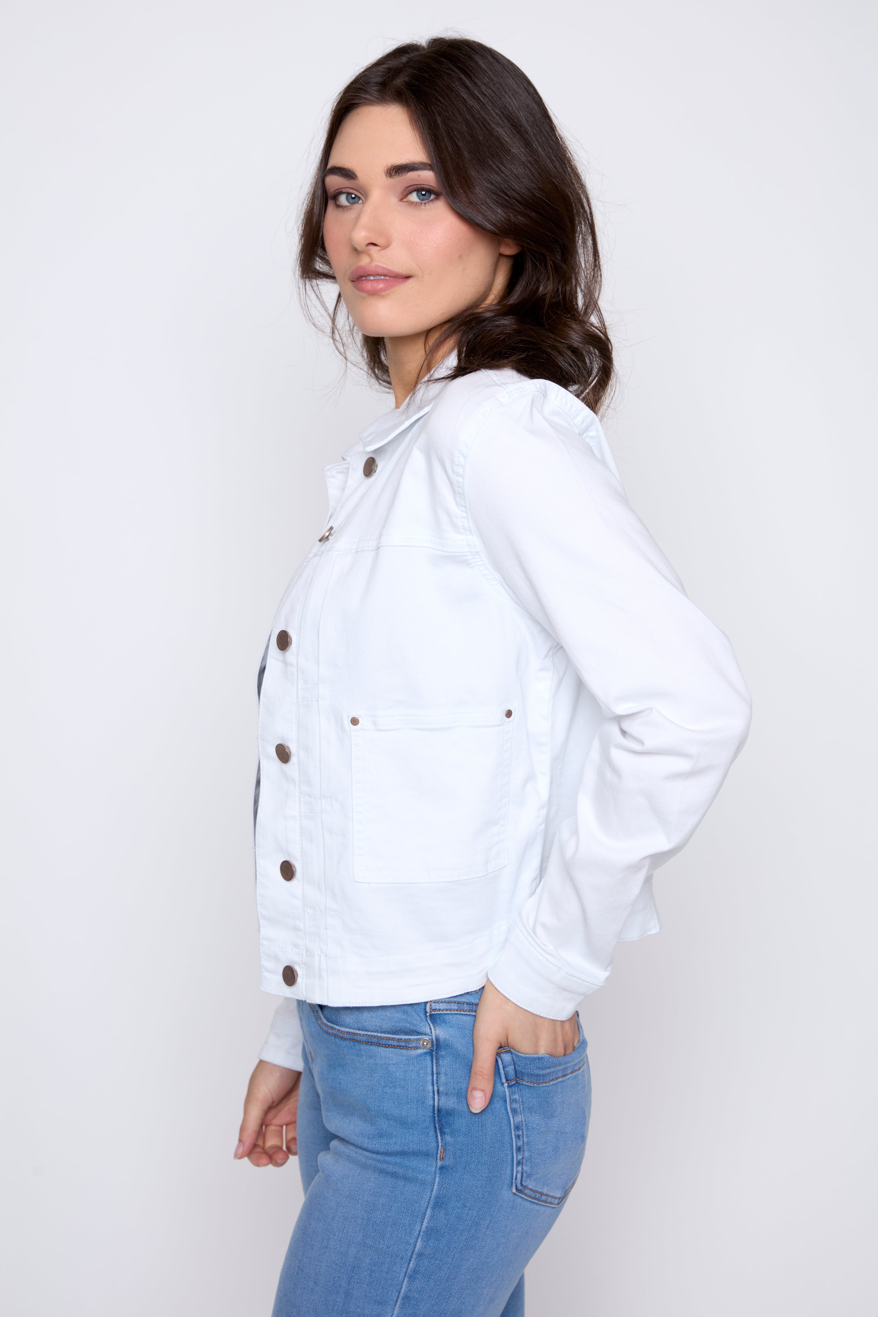 Colored denim jacket