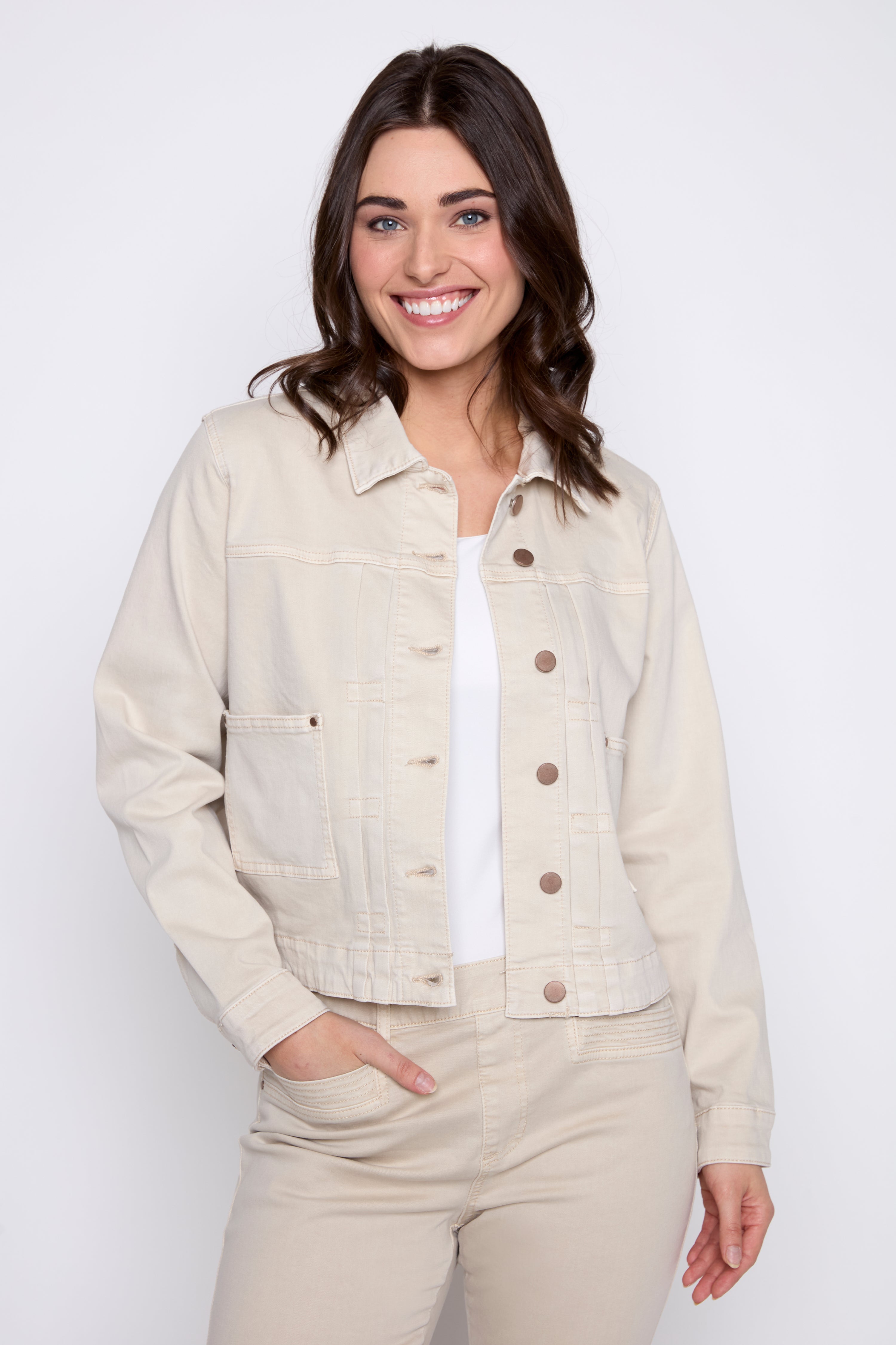 Colored denim jacket