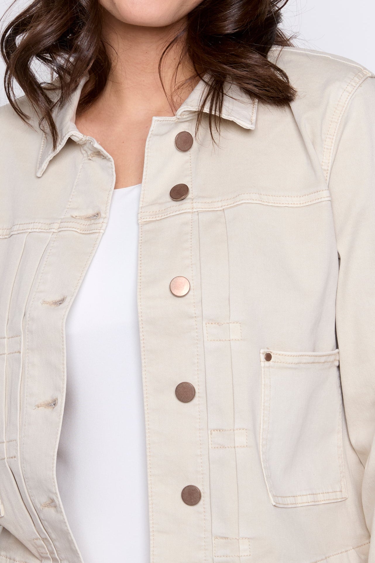 Colored denim jacket