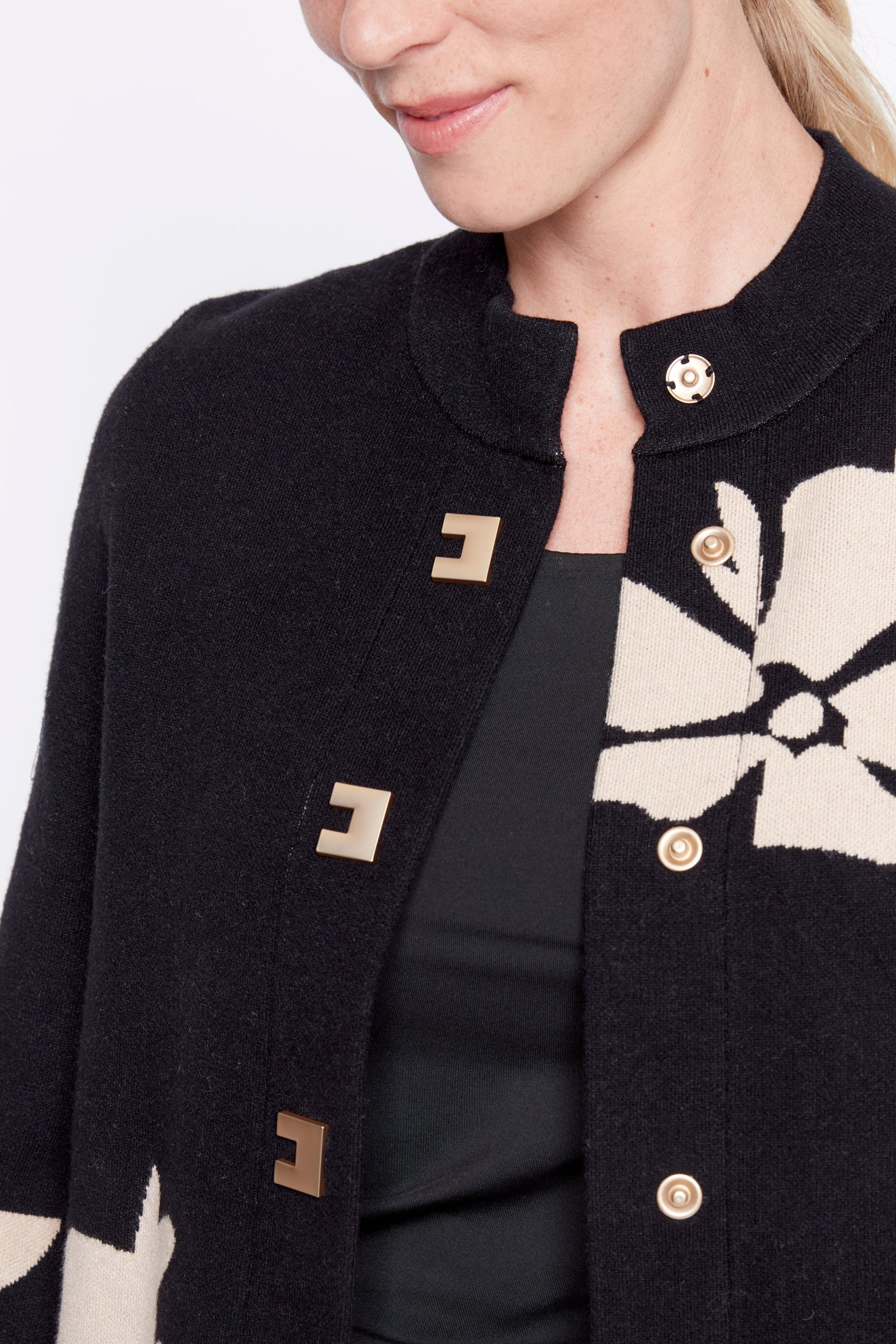 Floral design cardigan