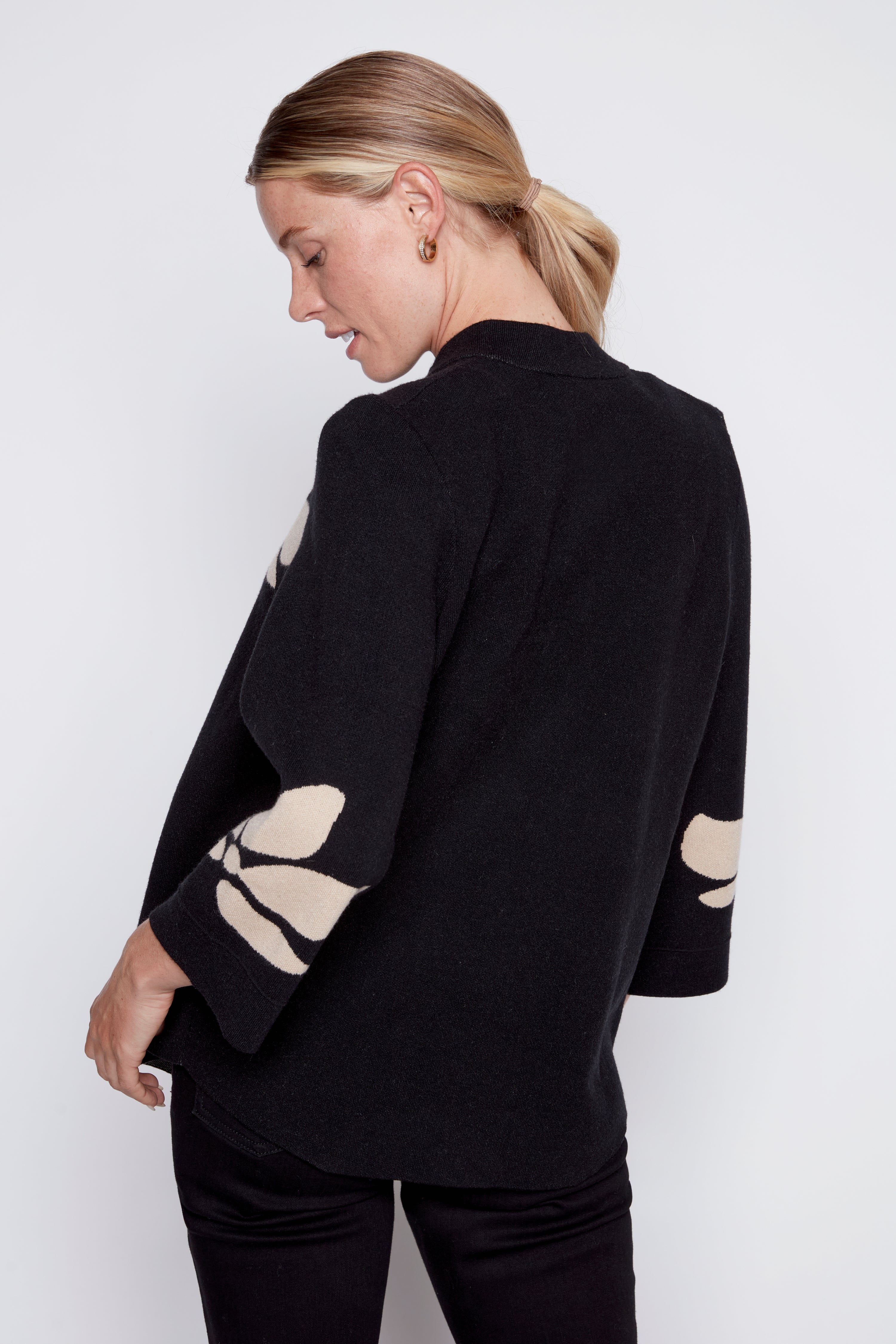 Floral design cardigan