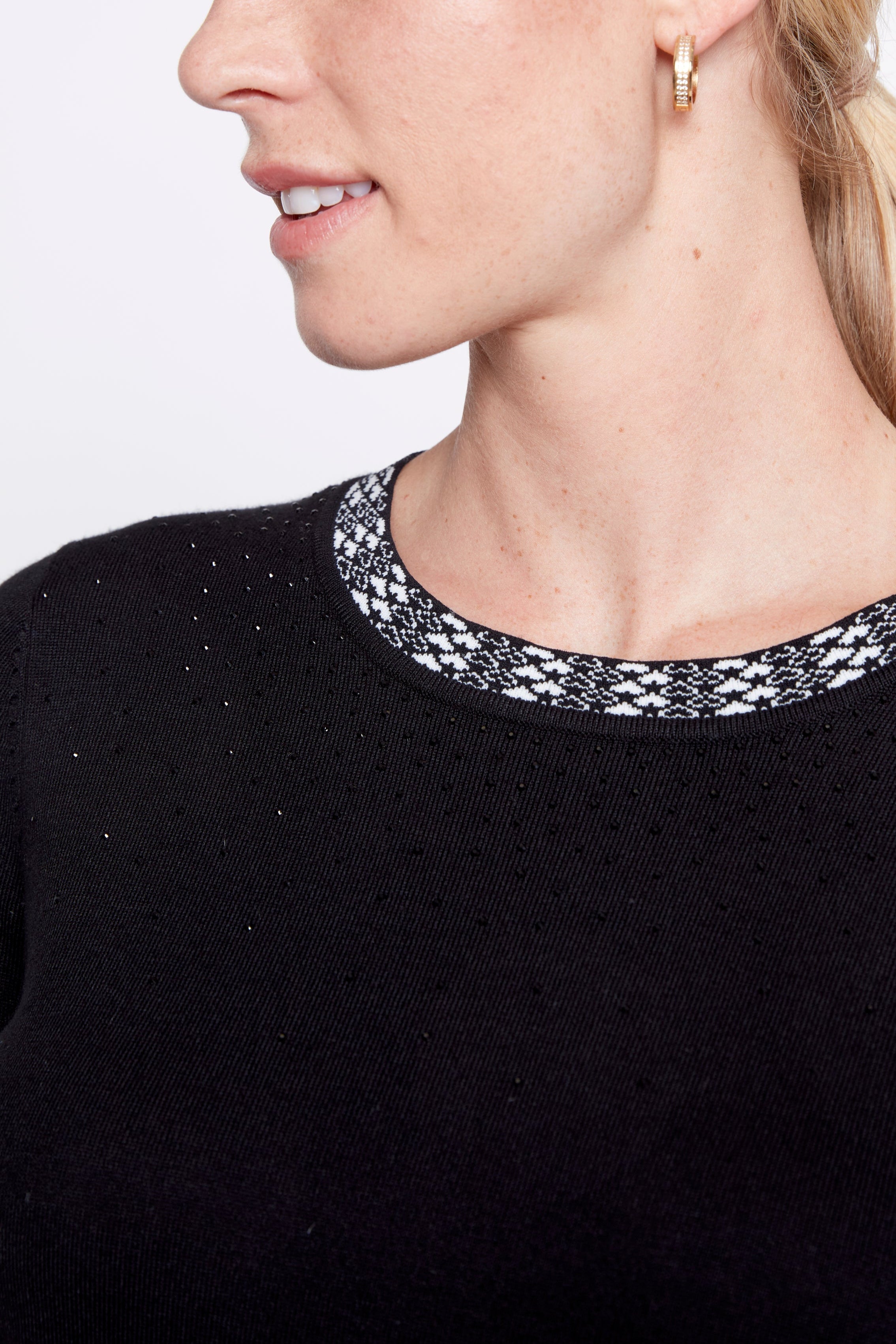 Heart border sweater