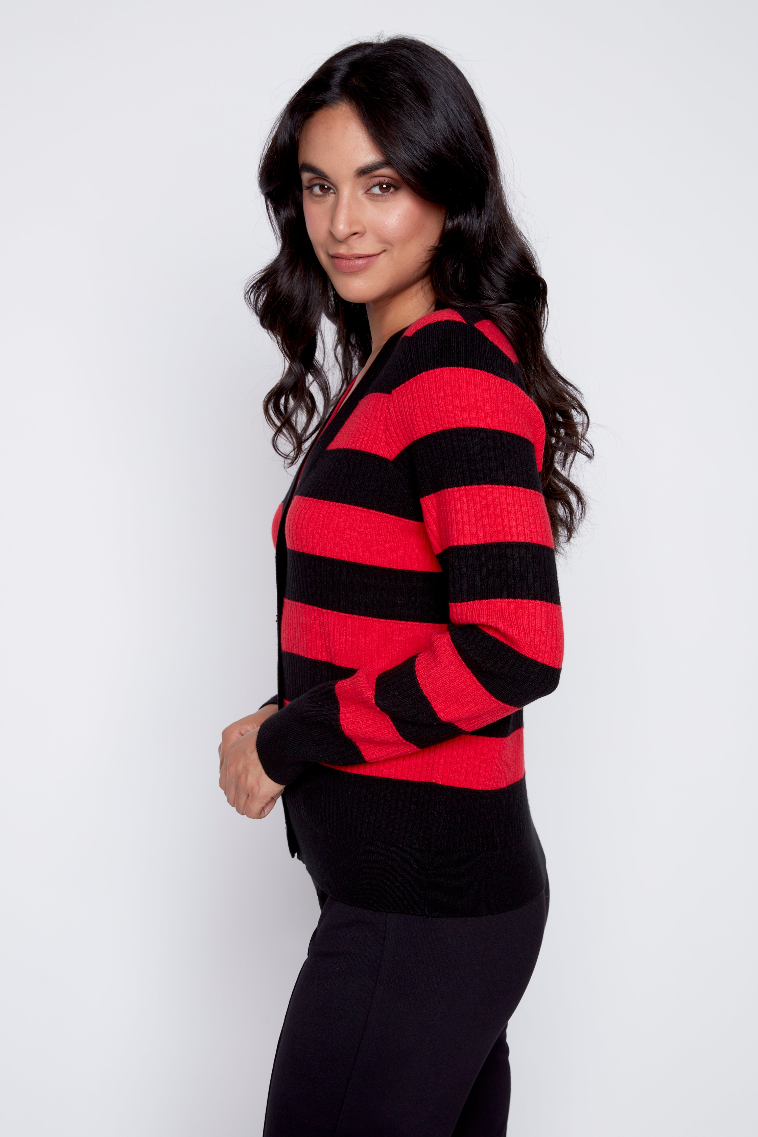 Stripe fooler cardigan