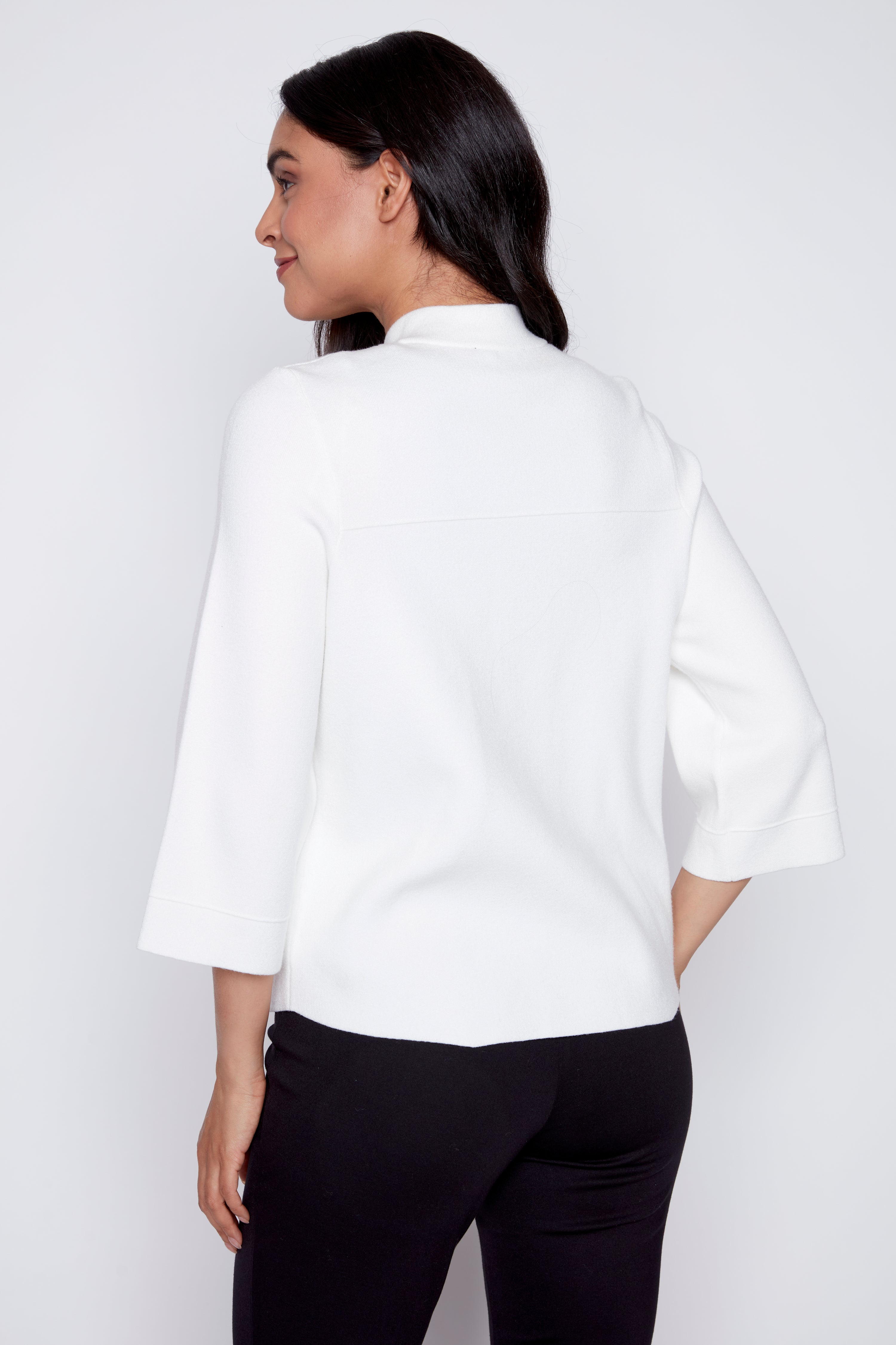 Solid knit cardigan