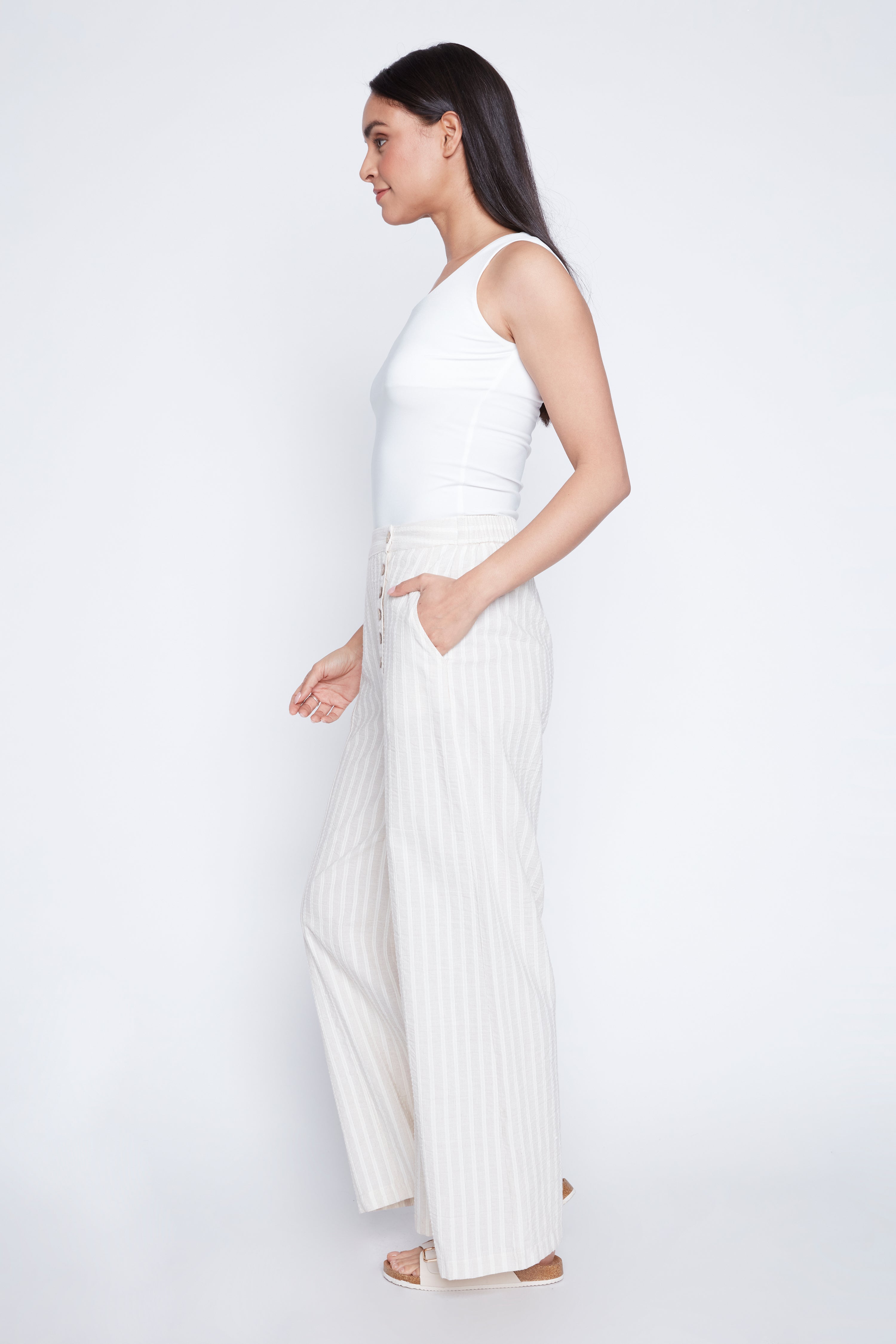 Le pantalon palazzo à rayures