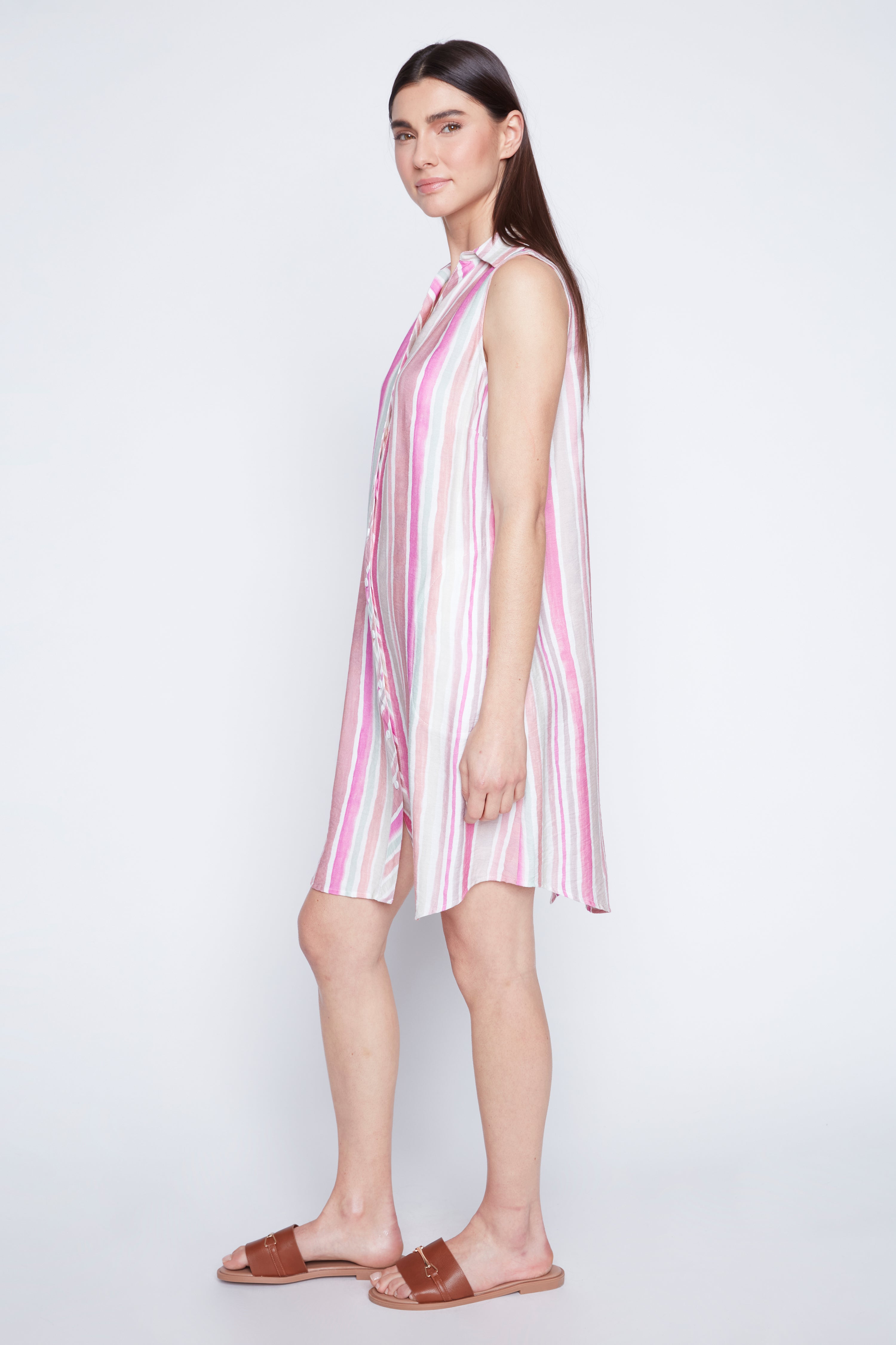 La robe chemise à rayures