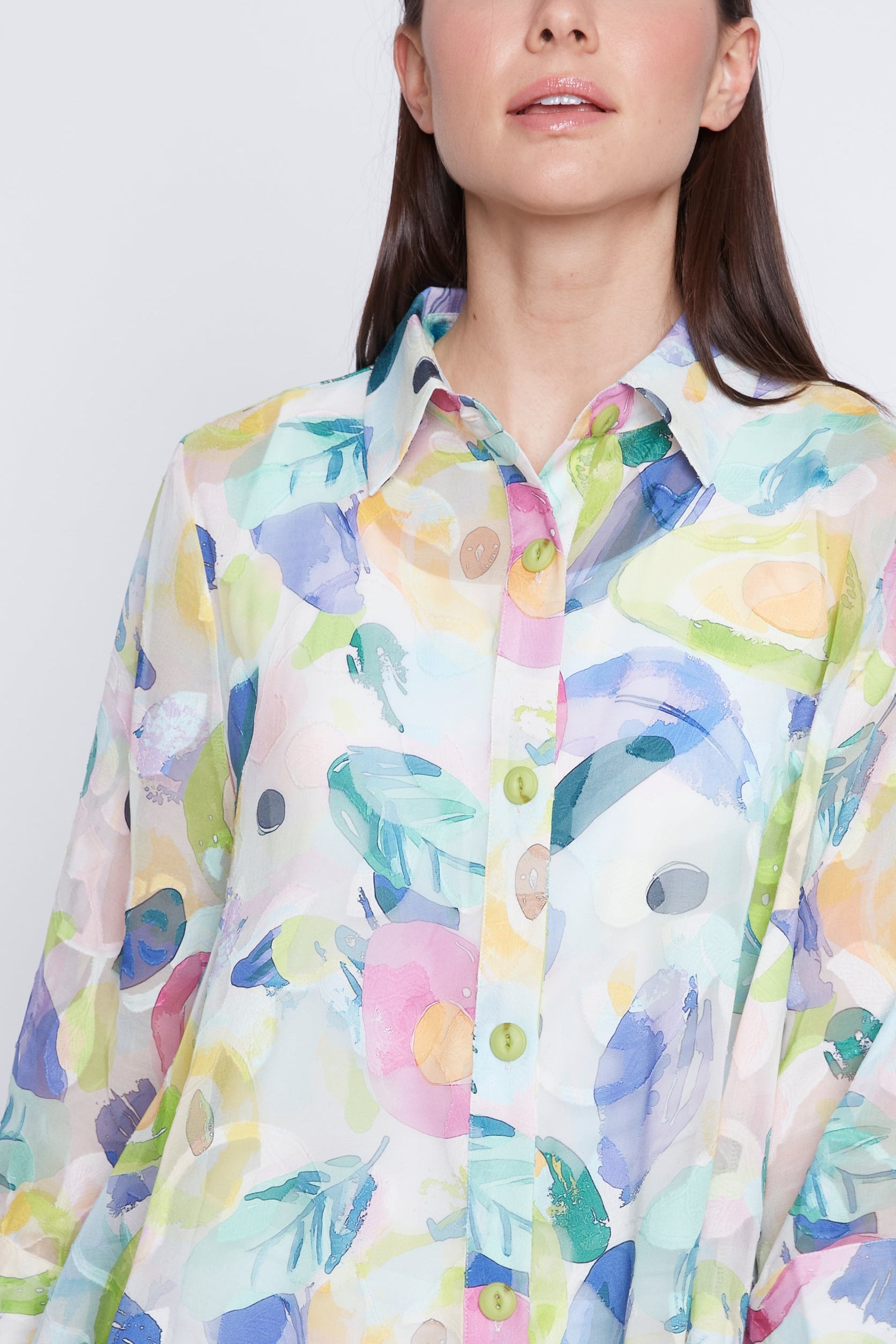 La blouse en mousseline à imprimé floral