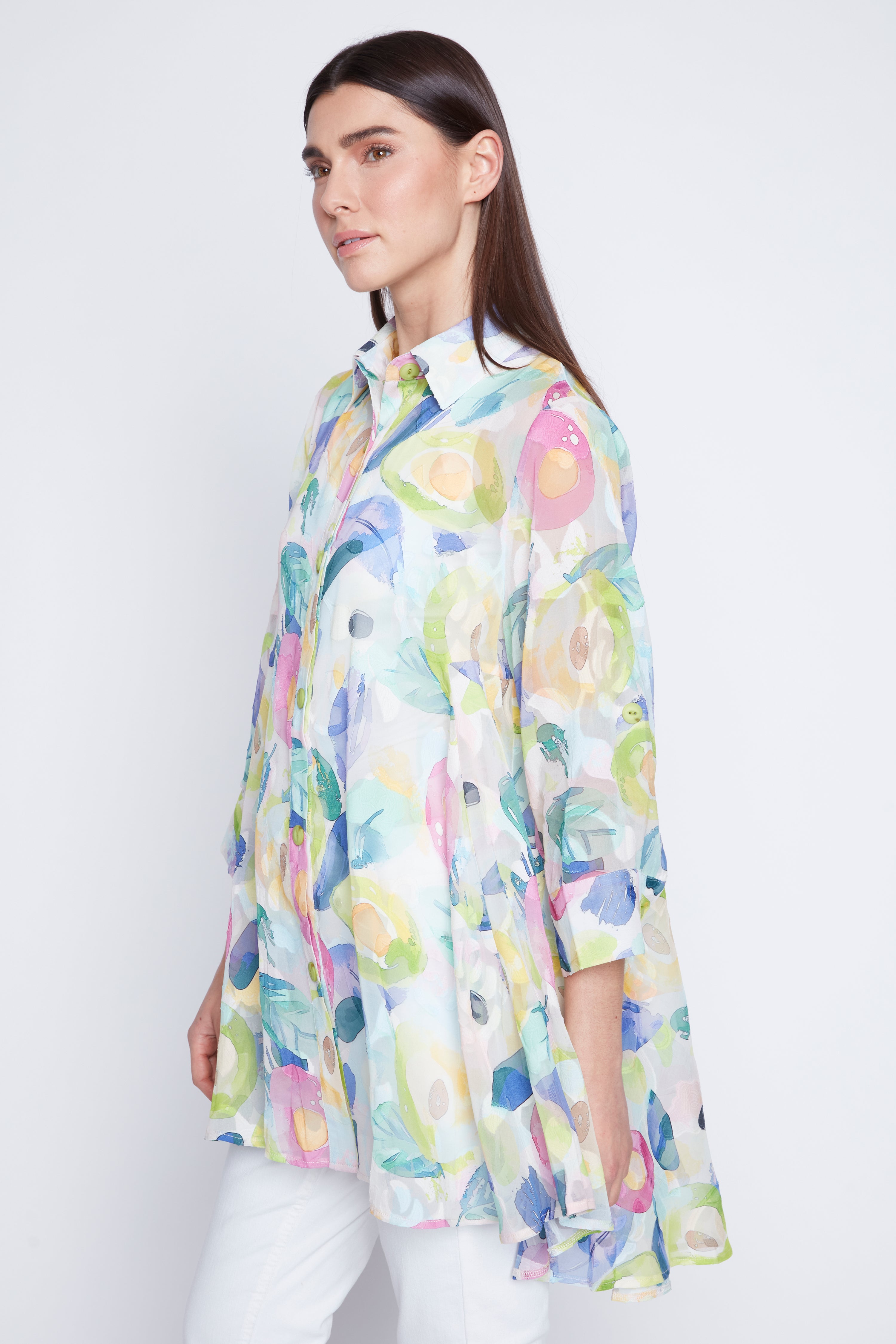La blouse en mousseline à imprimé floral