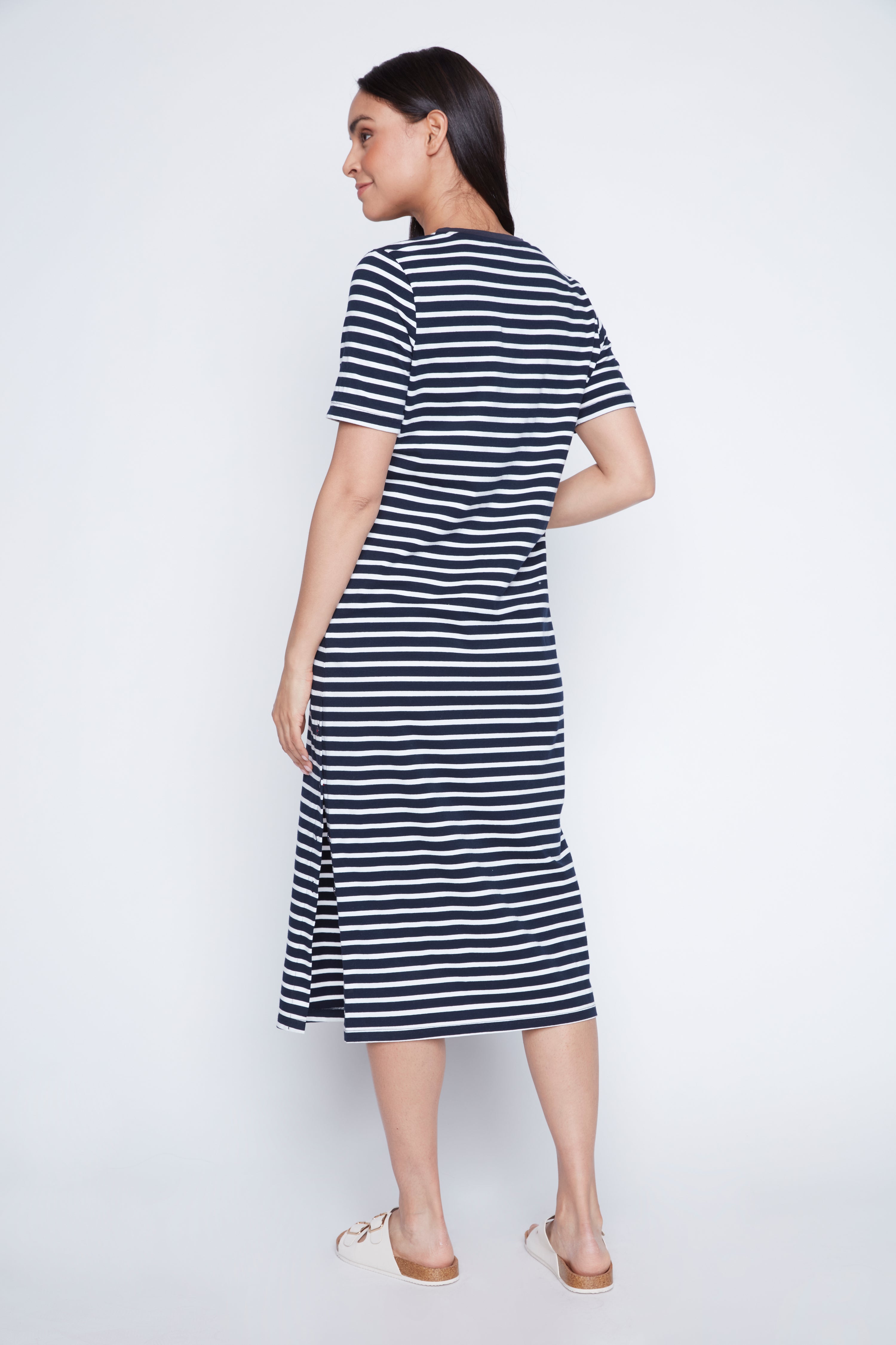 Striped cotton dress