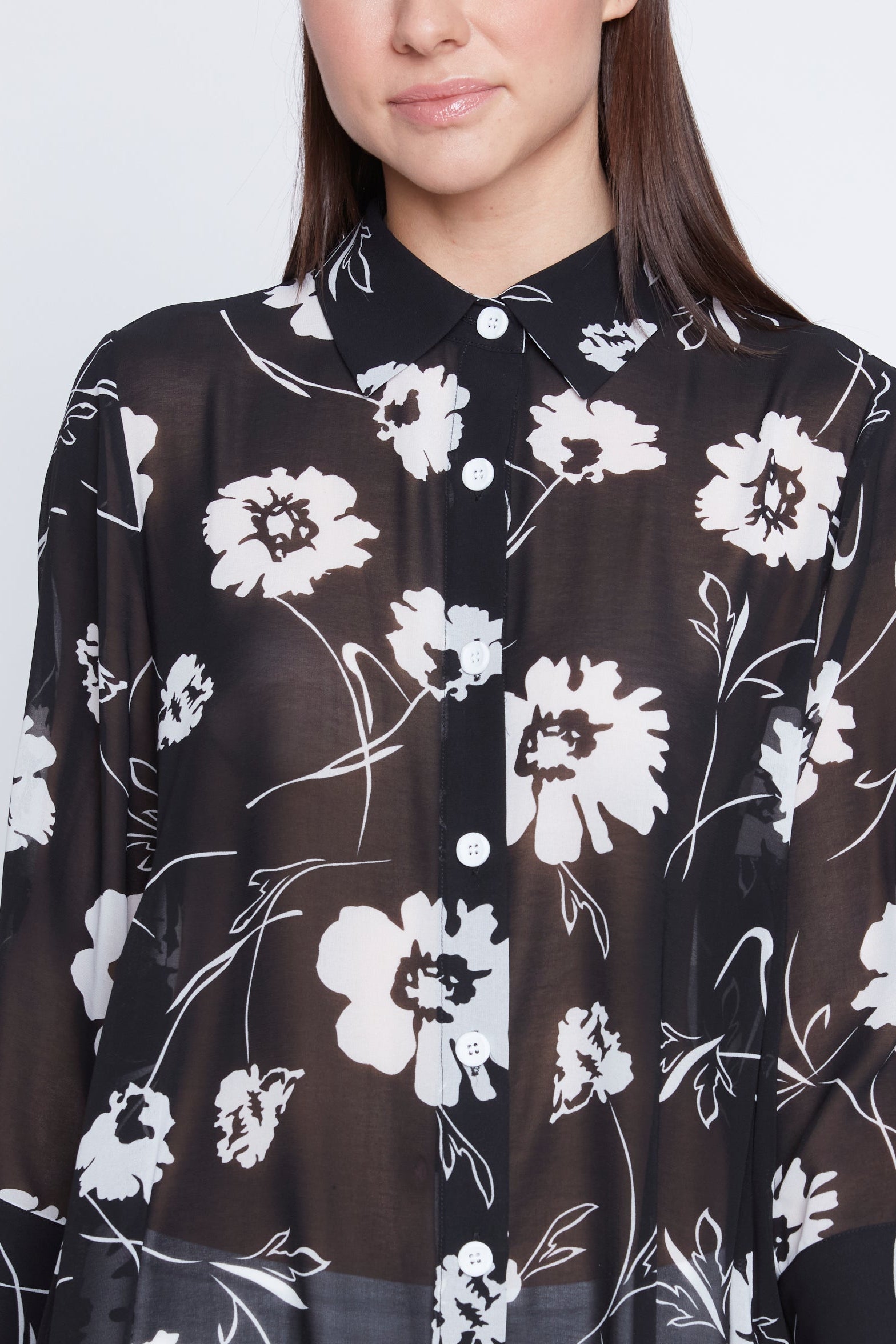 Three way convertible chiffon blouse