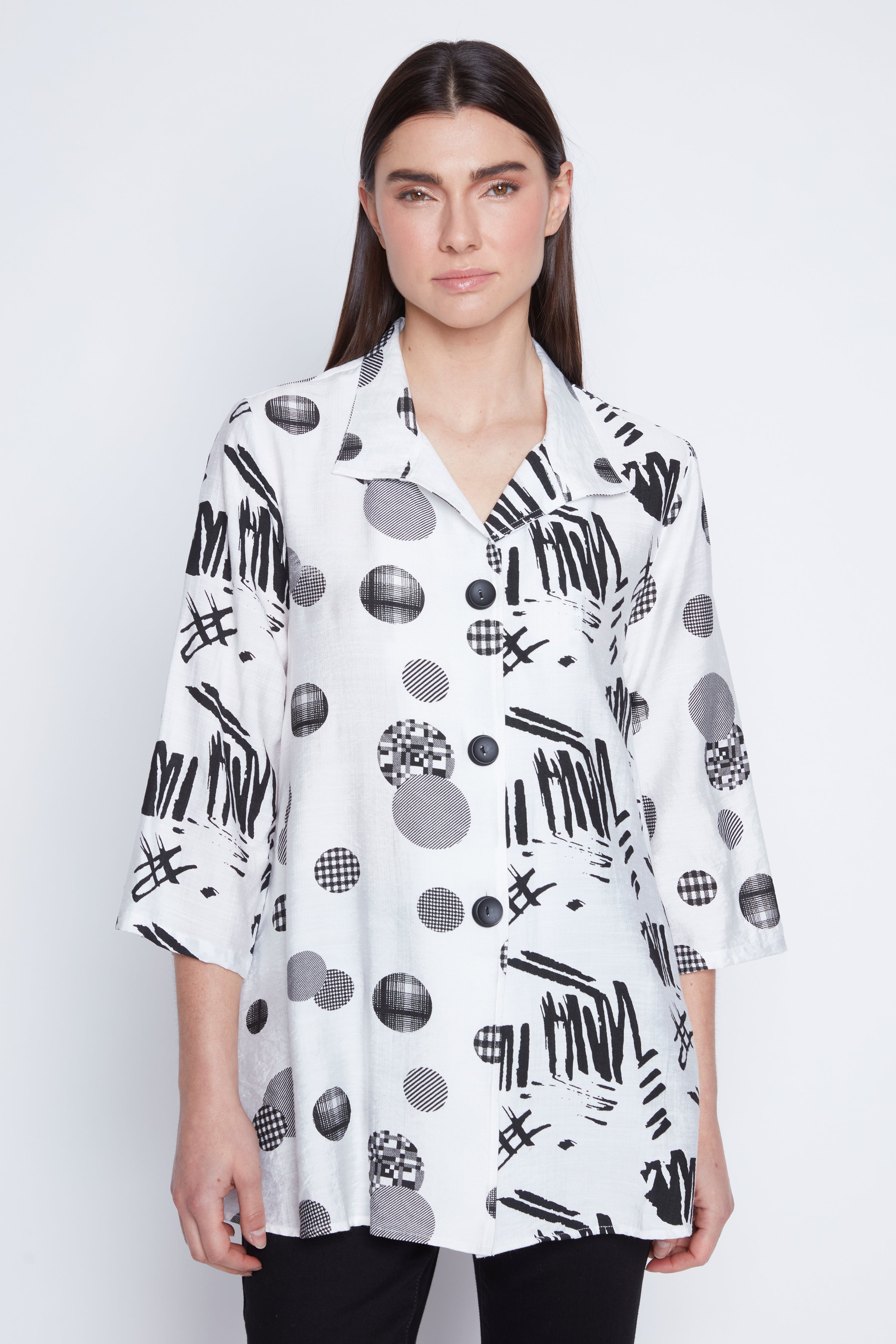 Printed A-line blouse