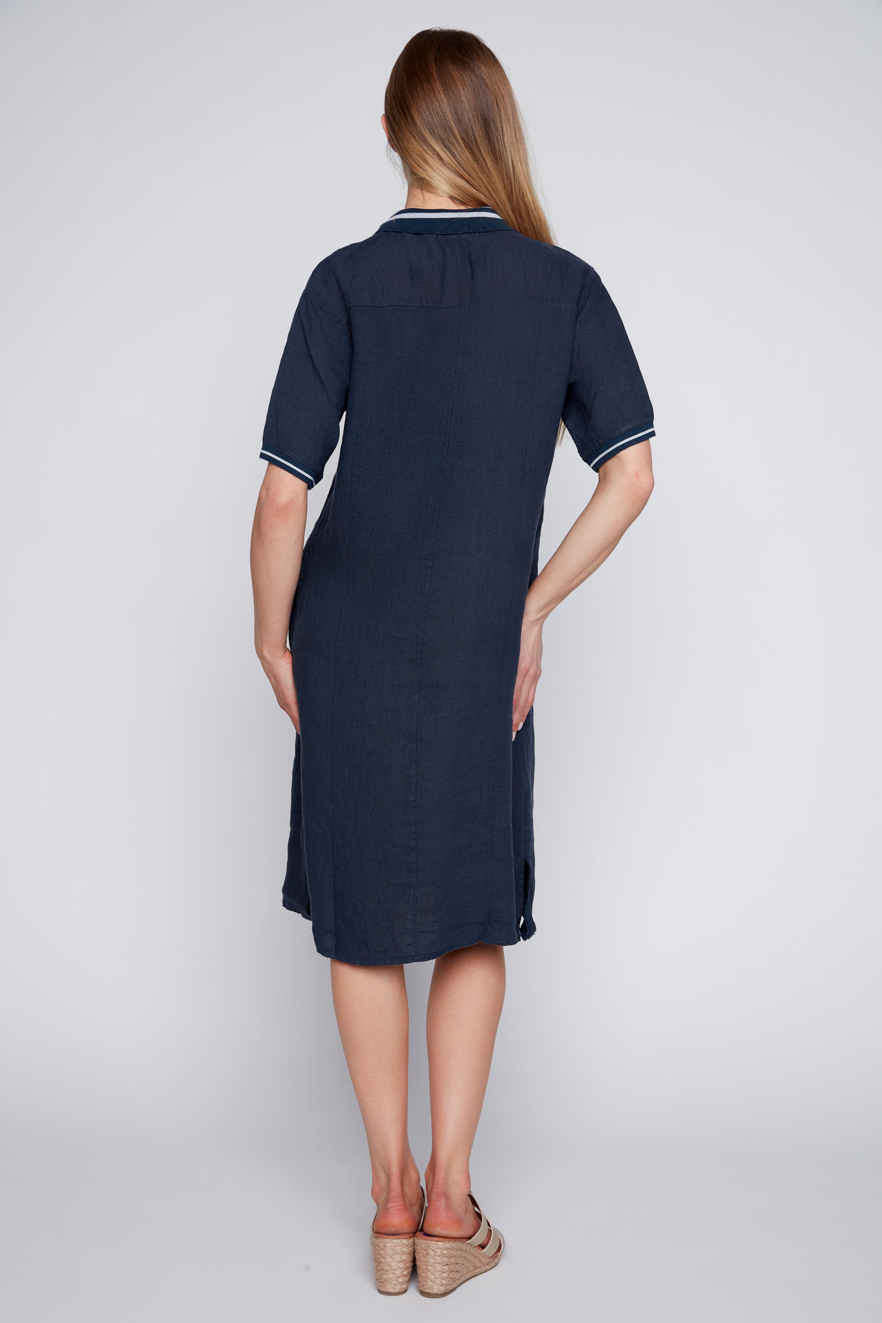 Linen polo dress