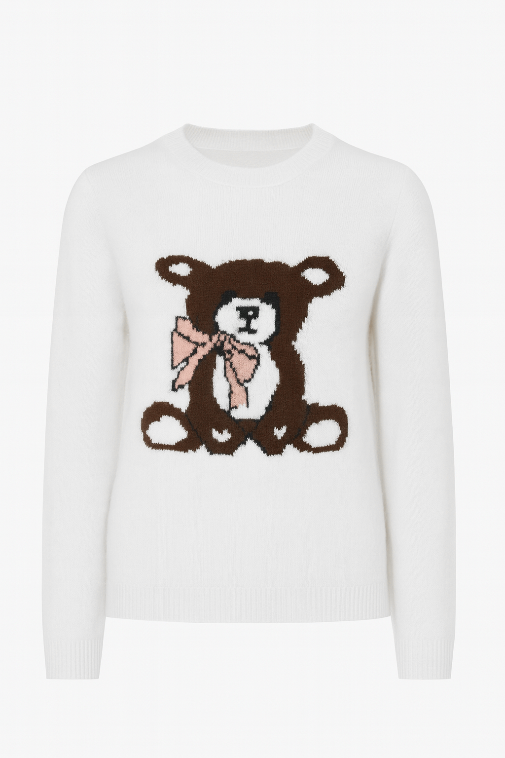 Le pull en laine mélangée à motif ourson