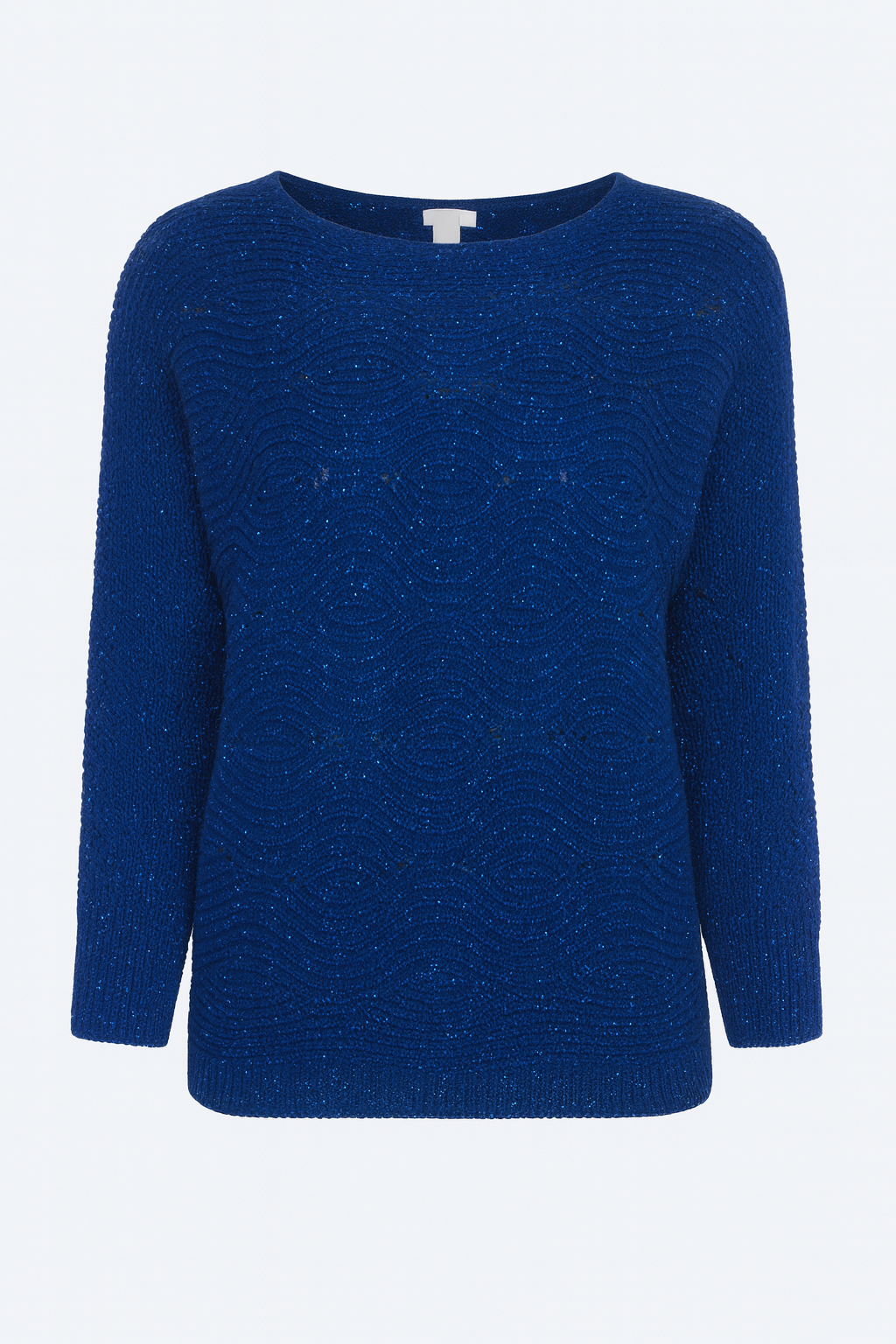 Wave detail lurex sweater
