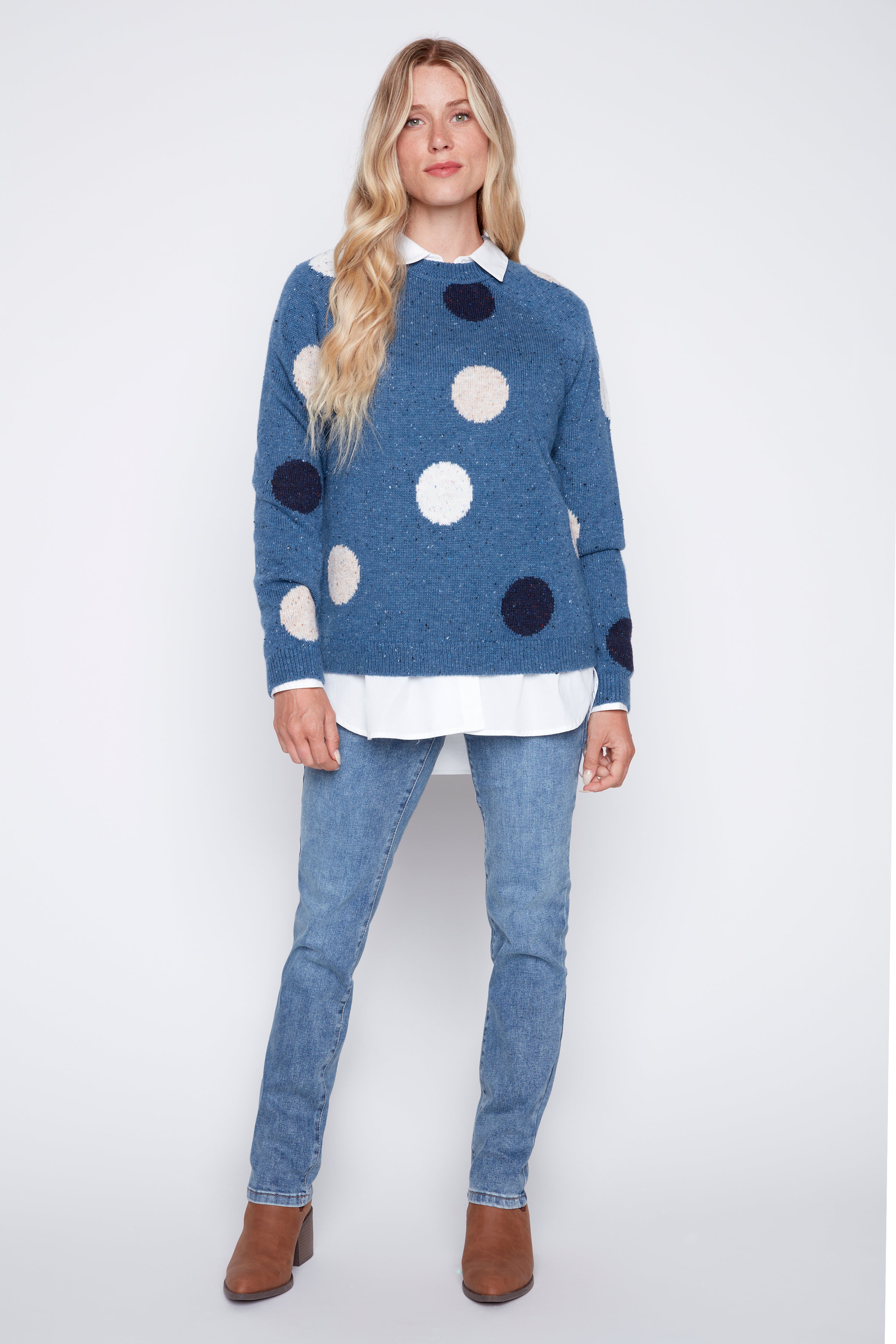 Dots melange sweater