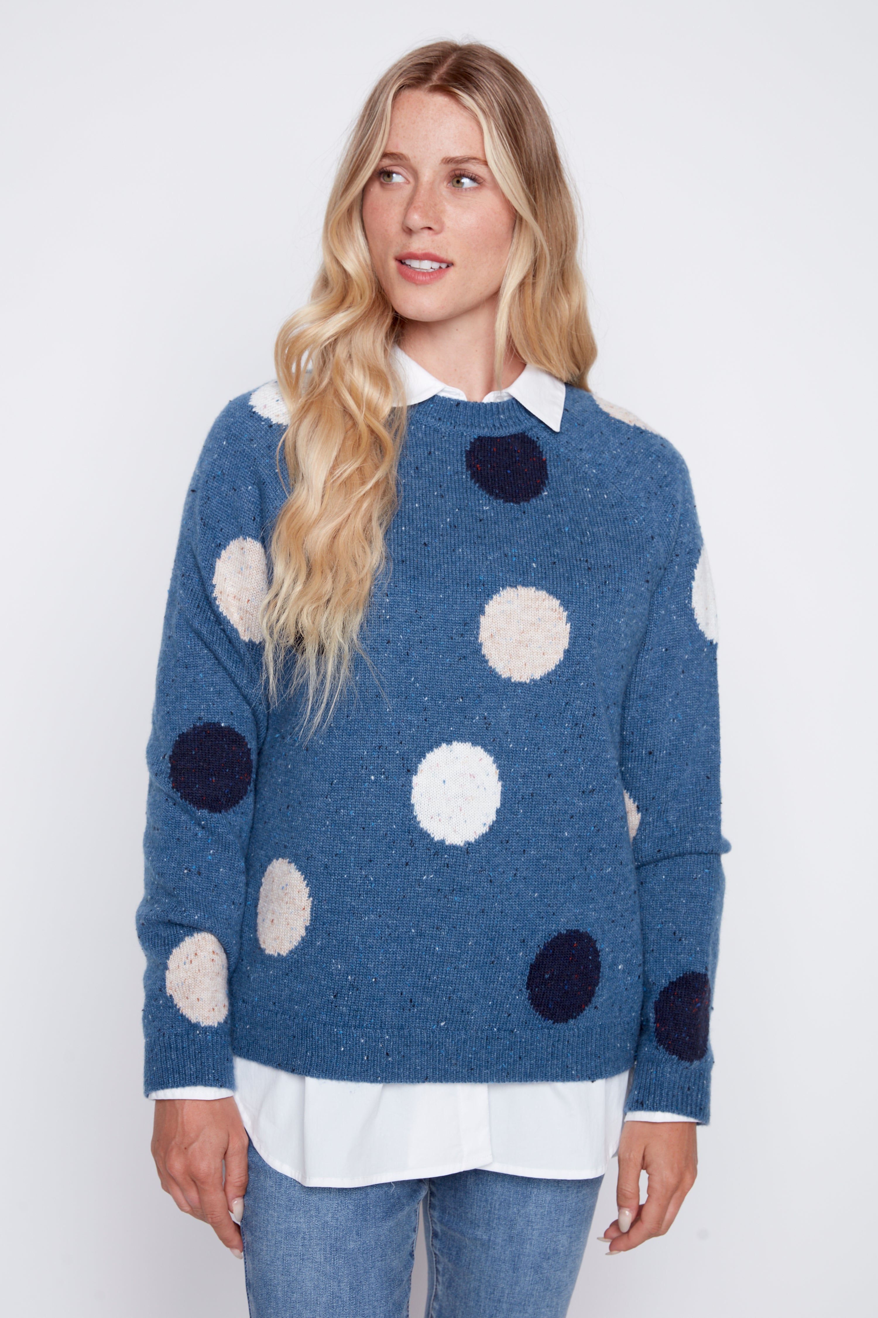 Dots melange sweater