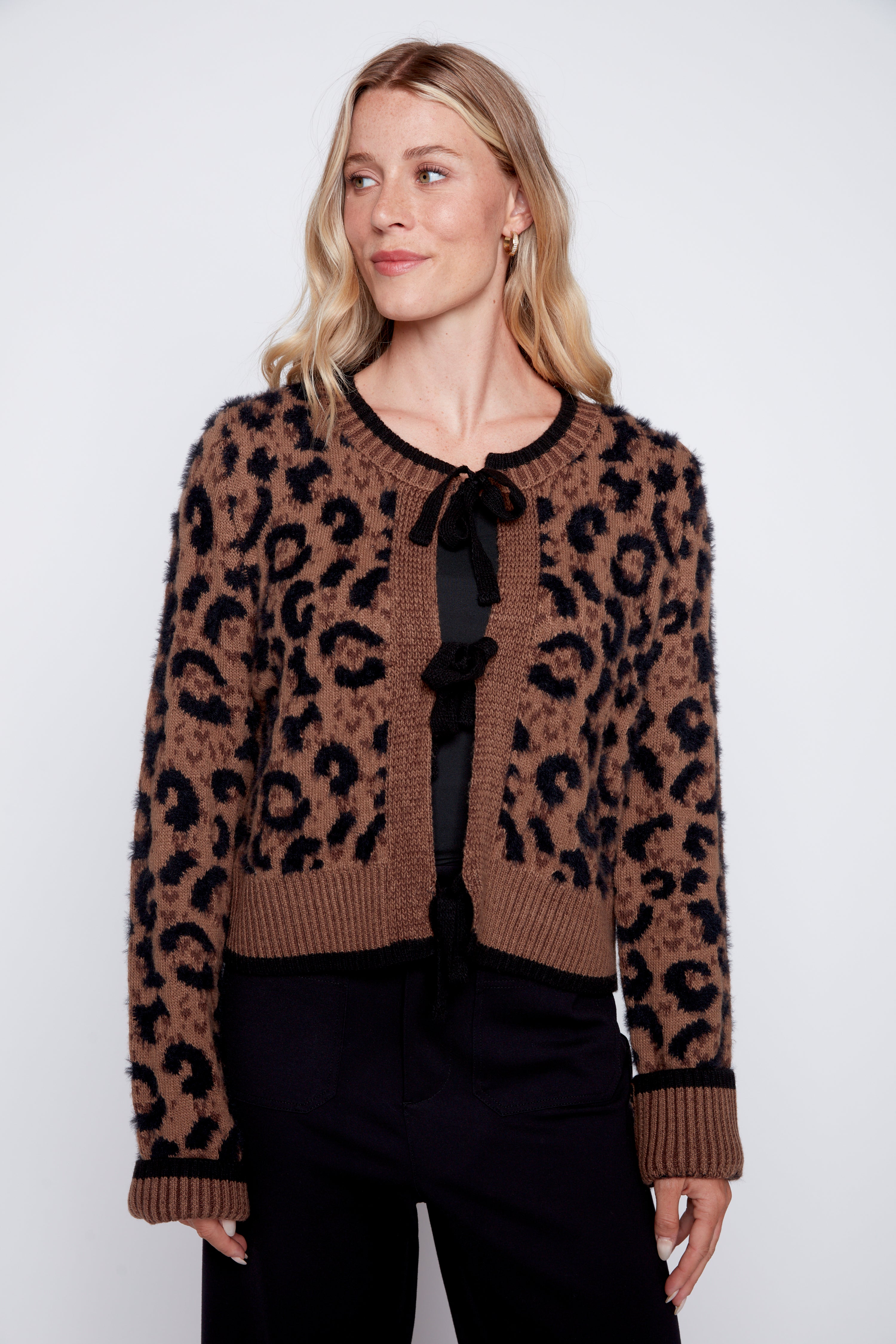 Animal print cardigan