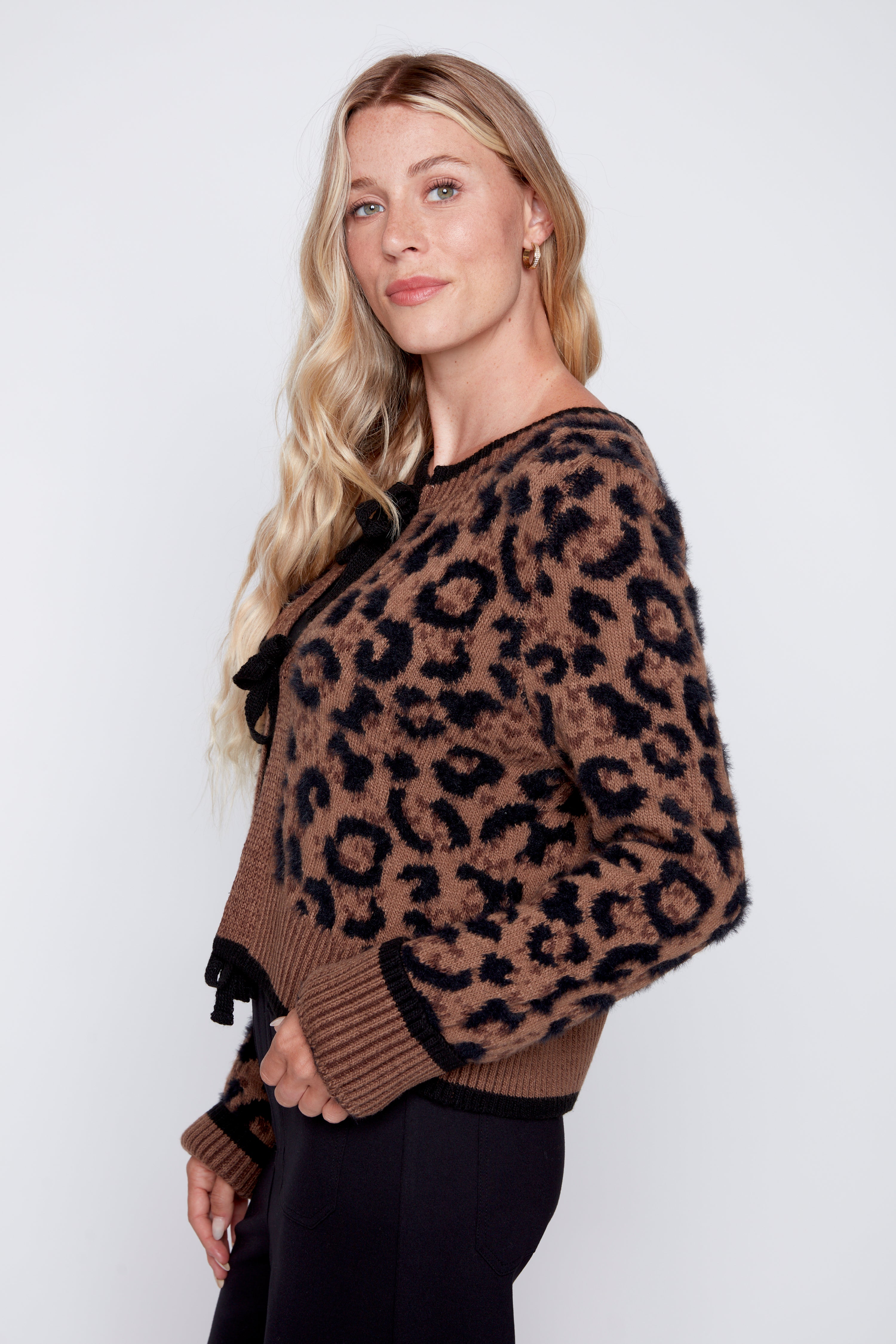 Animal print cardigan