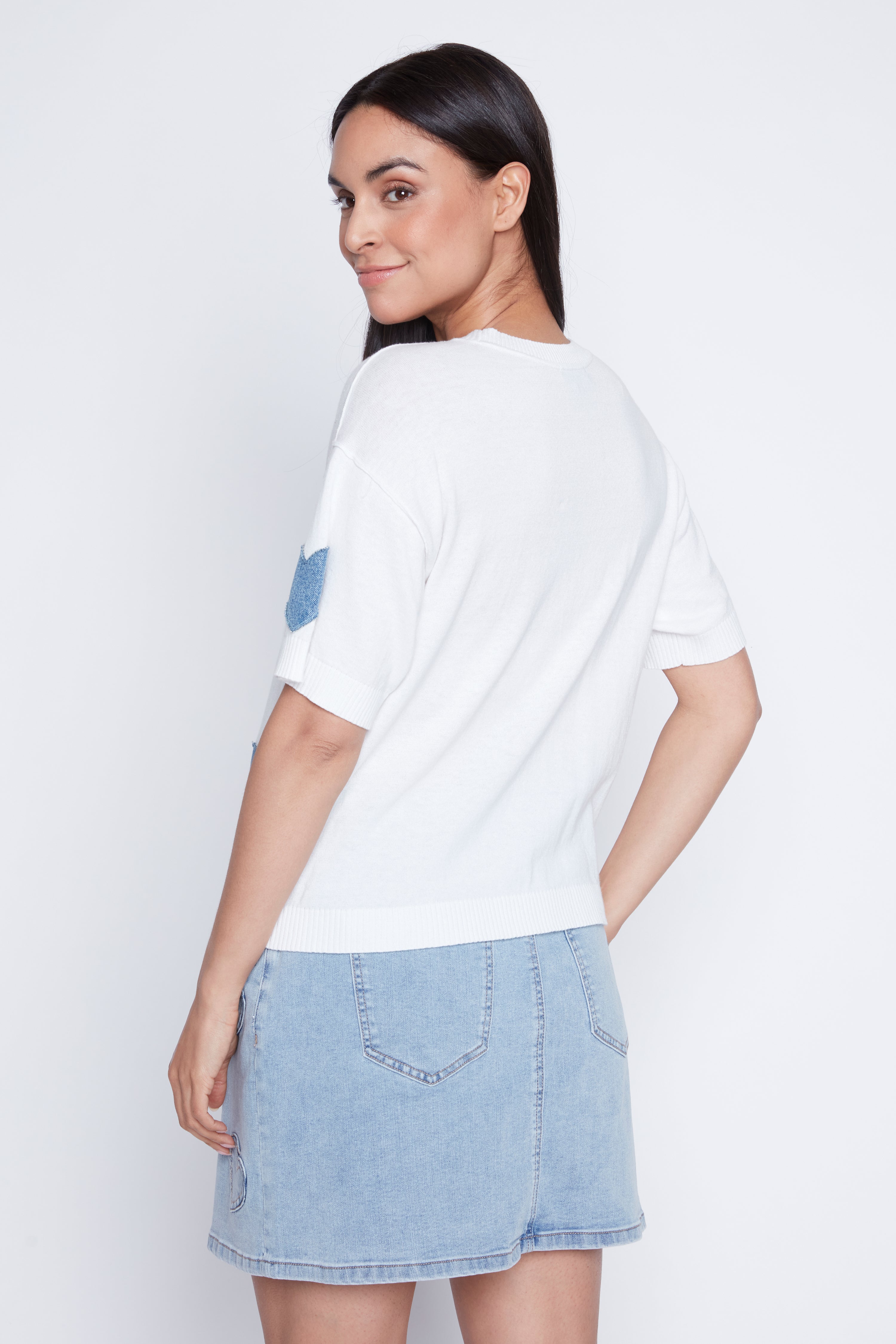 Heart design sweater