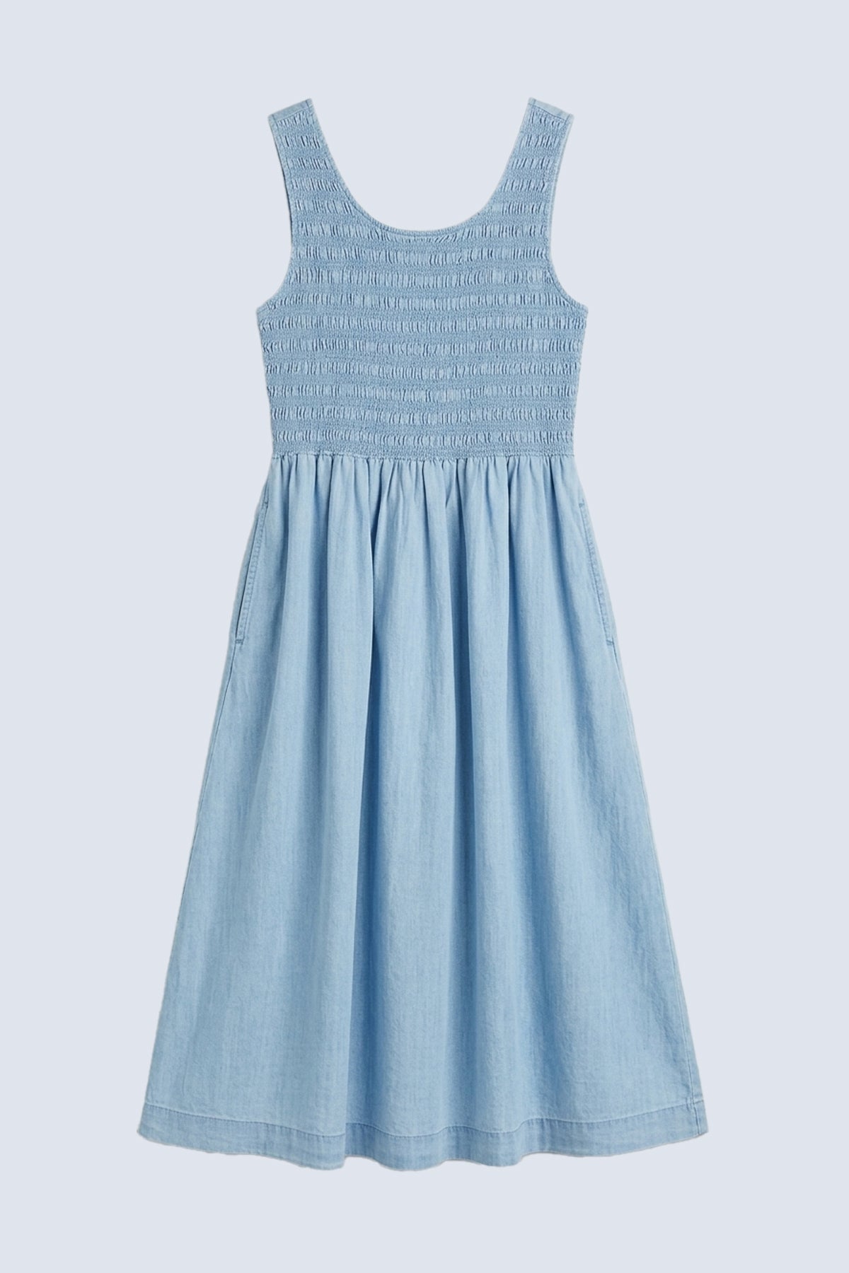 La robe smockée popeline